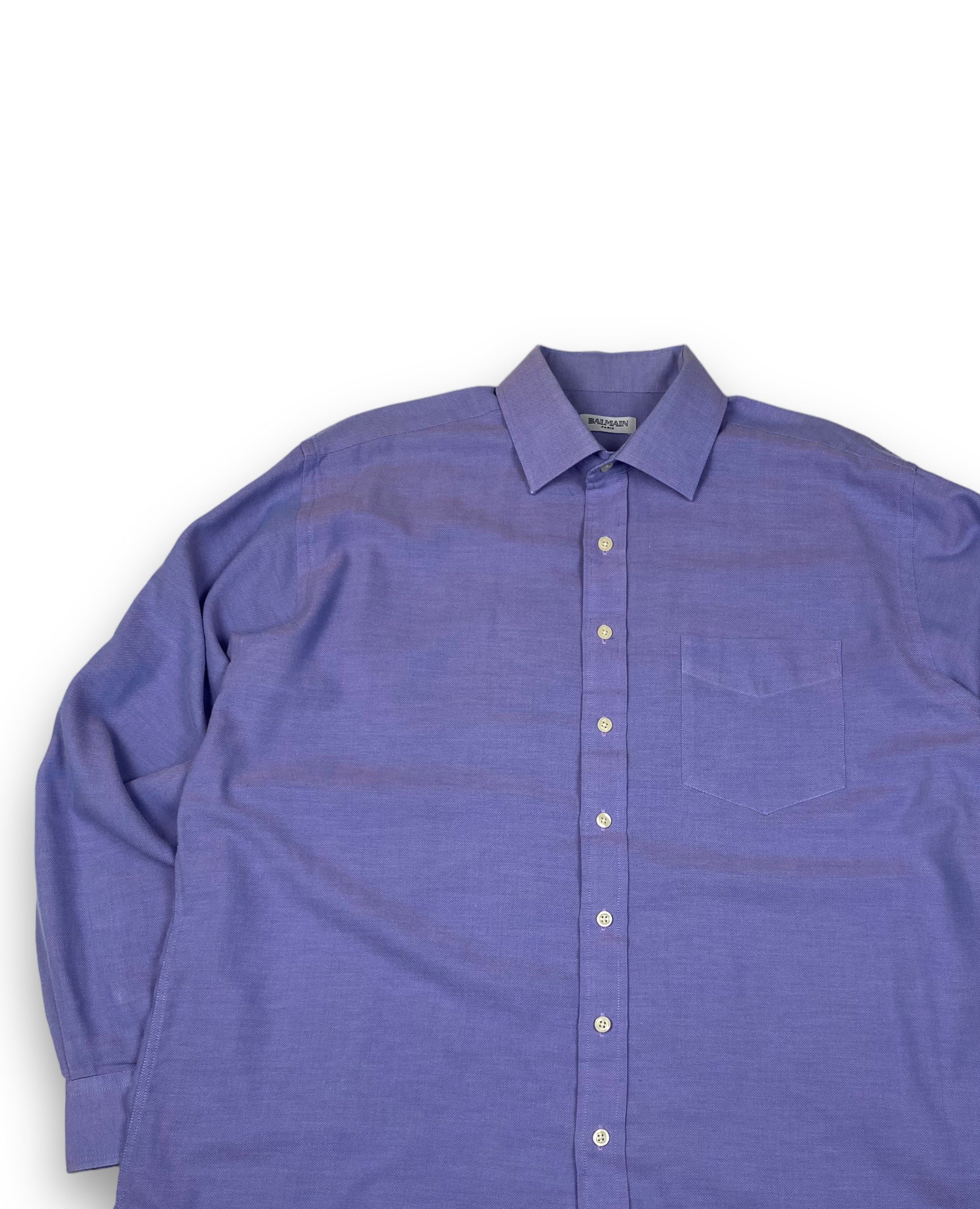 Balmain Vintage BALMAIN Purple Fade Button Up Shirt M615 Size US XL / EU 56 / 4 - 3 Thumbnail