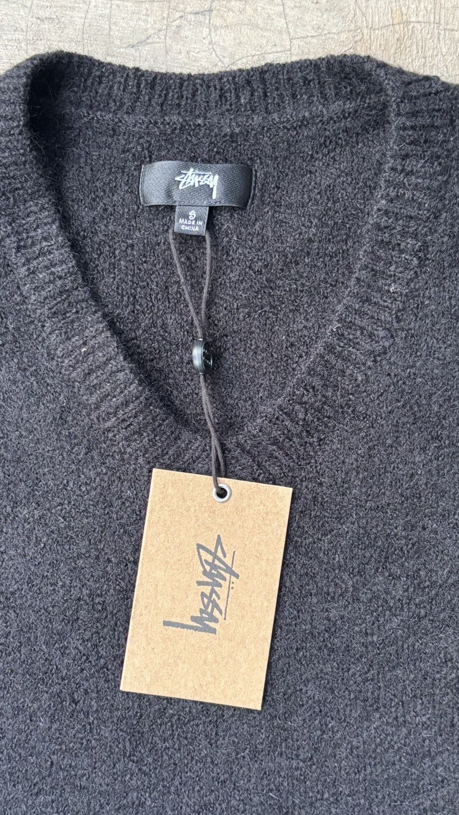 Stussy Stussy Brushed Mohair Vest in Black with a White Stripe Size US M / EU 48-50 / 2 - 2 Thumbnail