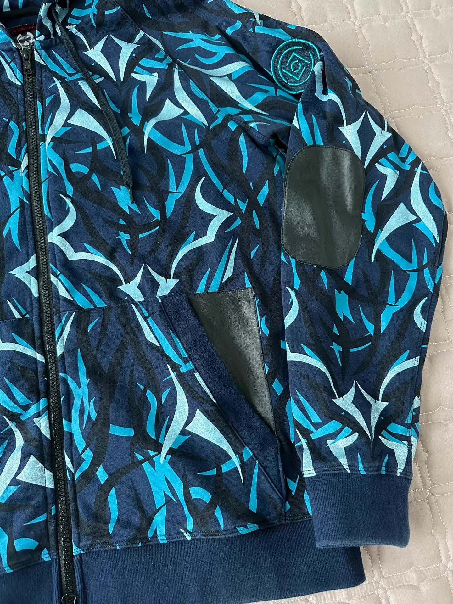 CLOT CLOT Edison Chen Blue Thorns Glitter Jacket Hoodie Size US S / EU 44-46 / 1 - 2 Thumbnail