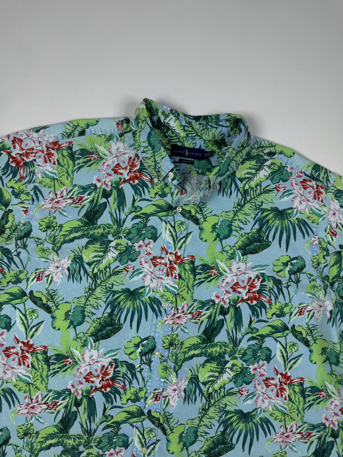 Polo Ralph Lauren × Ralph Lauren Ralph Lauren Hawaiian Flowers Floral Printed Shirt Size US XXL / EU 58 / 5 - 2 Thumbnail