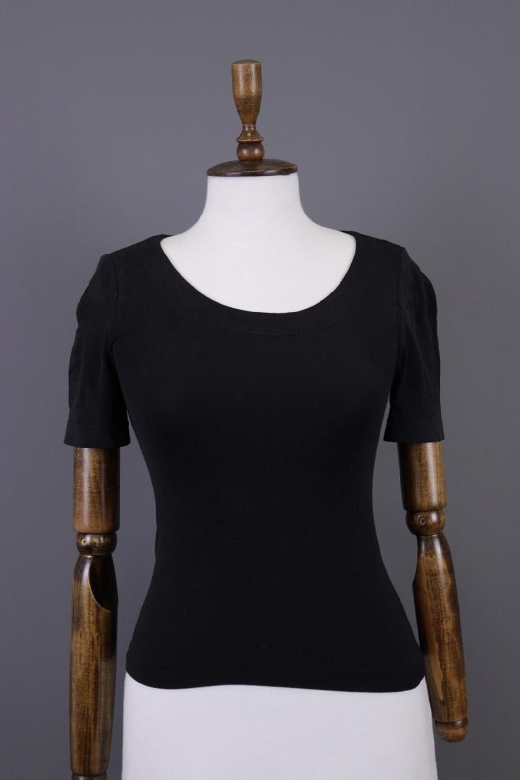 Wolford Wolford Black Short Sleeve Bodycon Top Shirt Size XS Size XS / US 0-2 / IT 36-38 - 1 Thumbnail