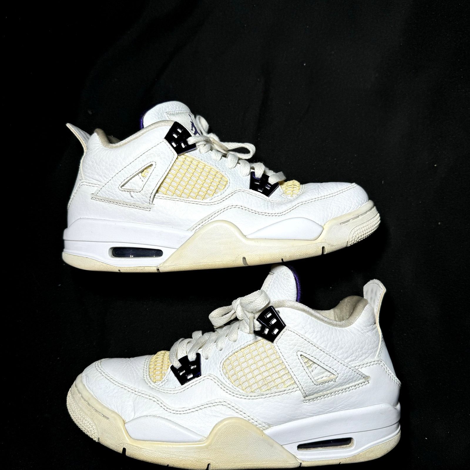 Jordan Brand × Nike Size 7 - Nike Air Jordan 4 Retro GS Purple Metallic Shoes Size US 7 / EU 40 - 2 Thumbnail