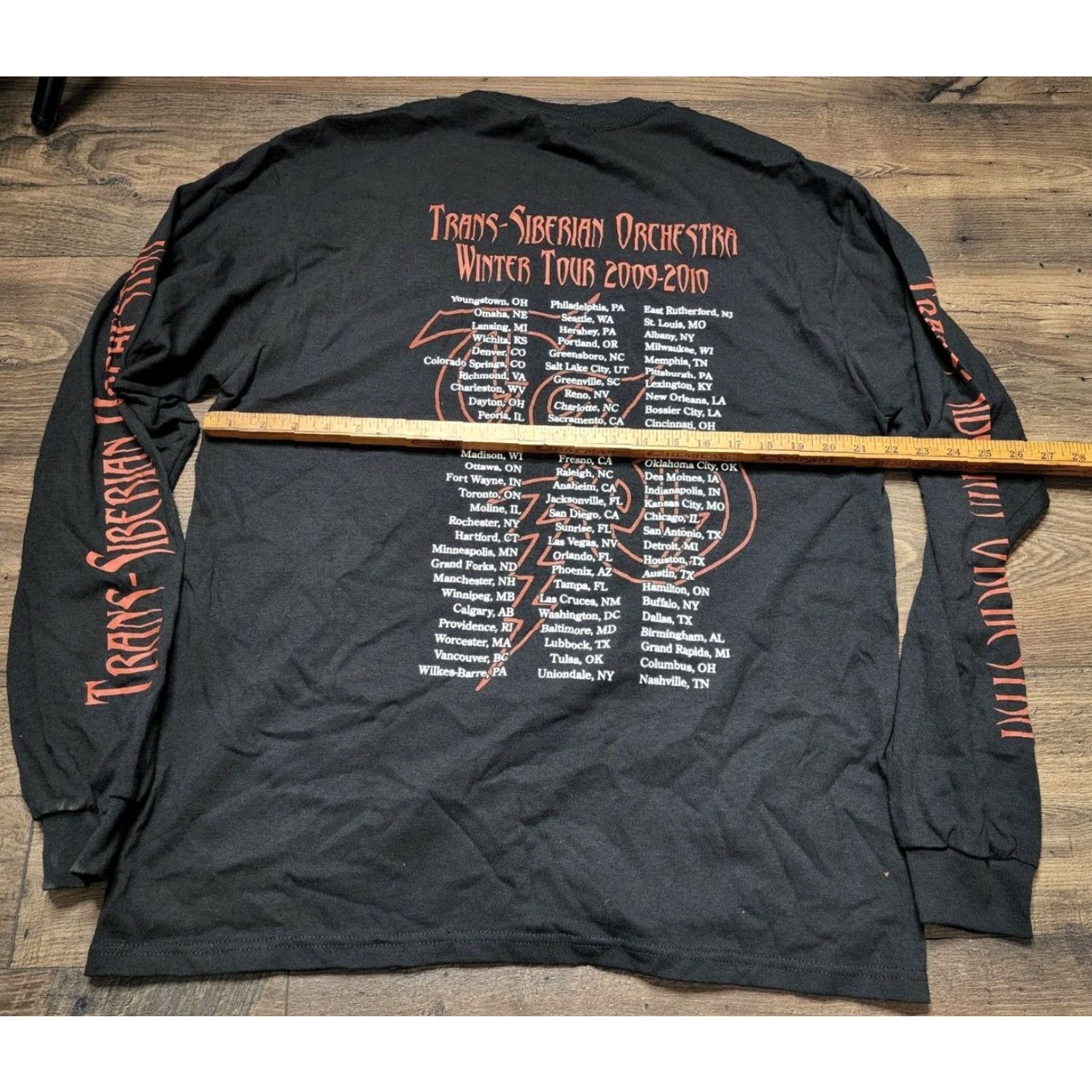 Anvil Trans Siberian Orchestra T-Shirt XL 2009 2010 Concert tour Heavy Metal Rock Mens Size US XL / EU 56 / 4 - 2 Thumbnail