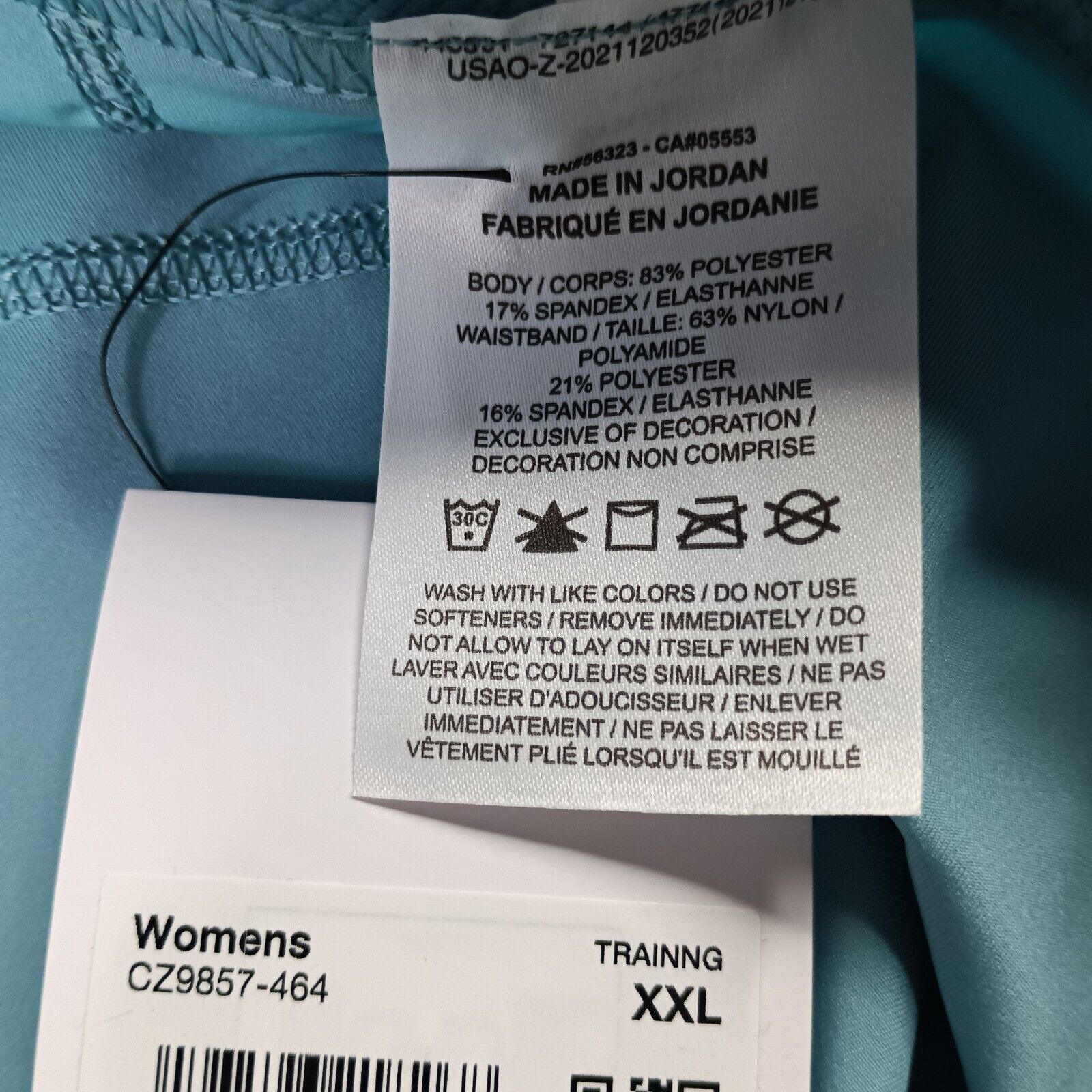 Nike Nike Pro Women's Biker Shorts 3" Ins Turquoise Size XXL Size 38" / US 16 / IT 52 - 4 Thumbnail