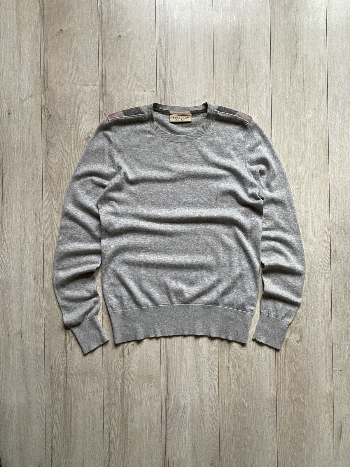 Burberry sweater grey wool nova check