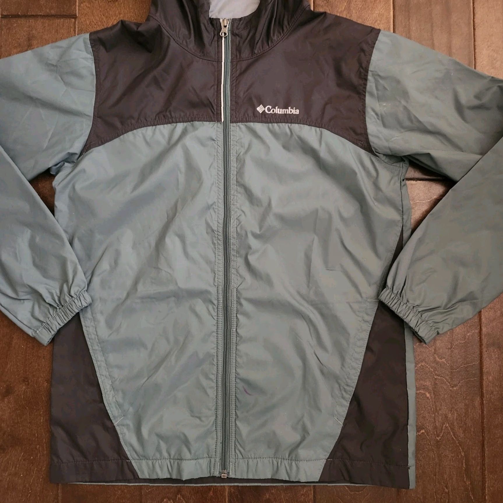 Vintage Columbia Windbreaker Jacket Gray Full Zip Hooded Lightweight Women's XL Outdoor Travel Casual Size XL / US 12-14 / IT 48-50 - 7 Thumbnail