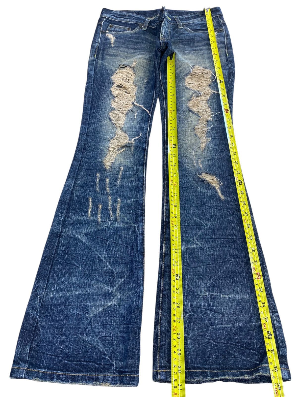 Japanese Brand Japanese Brand Distressed Ripped Style Flare Jeans Size US 29 - 7 Thumbnail