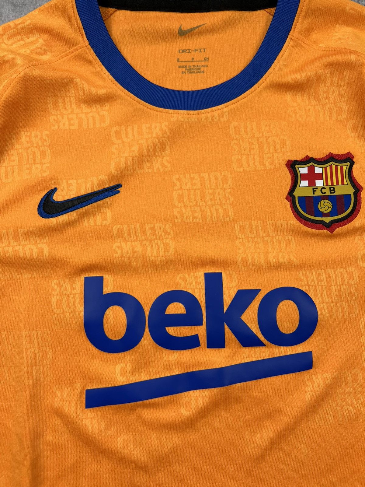Nike Nike Barcelona Culers Pre Match Jersey Soccer Football Size US S / EU 44-46 / 1 - 2 Thumbnail