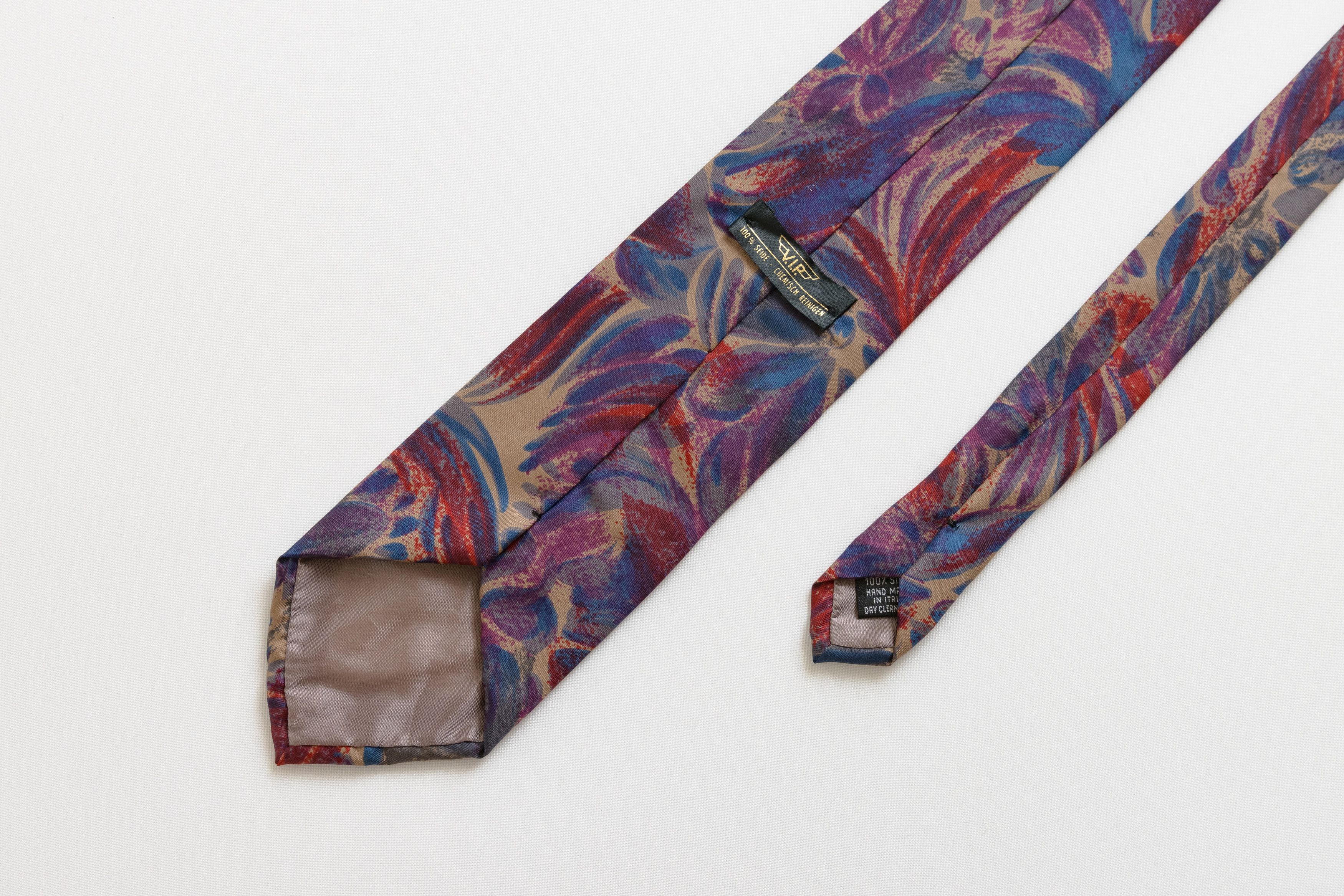 Vintage made in Italy Tie abstract pattern print necktie 019 Size ONE SIZE - 5 Thumbnail