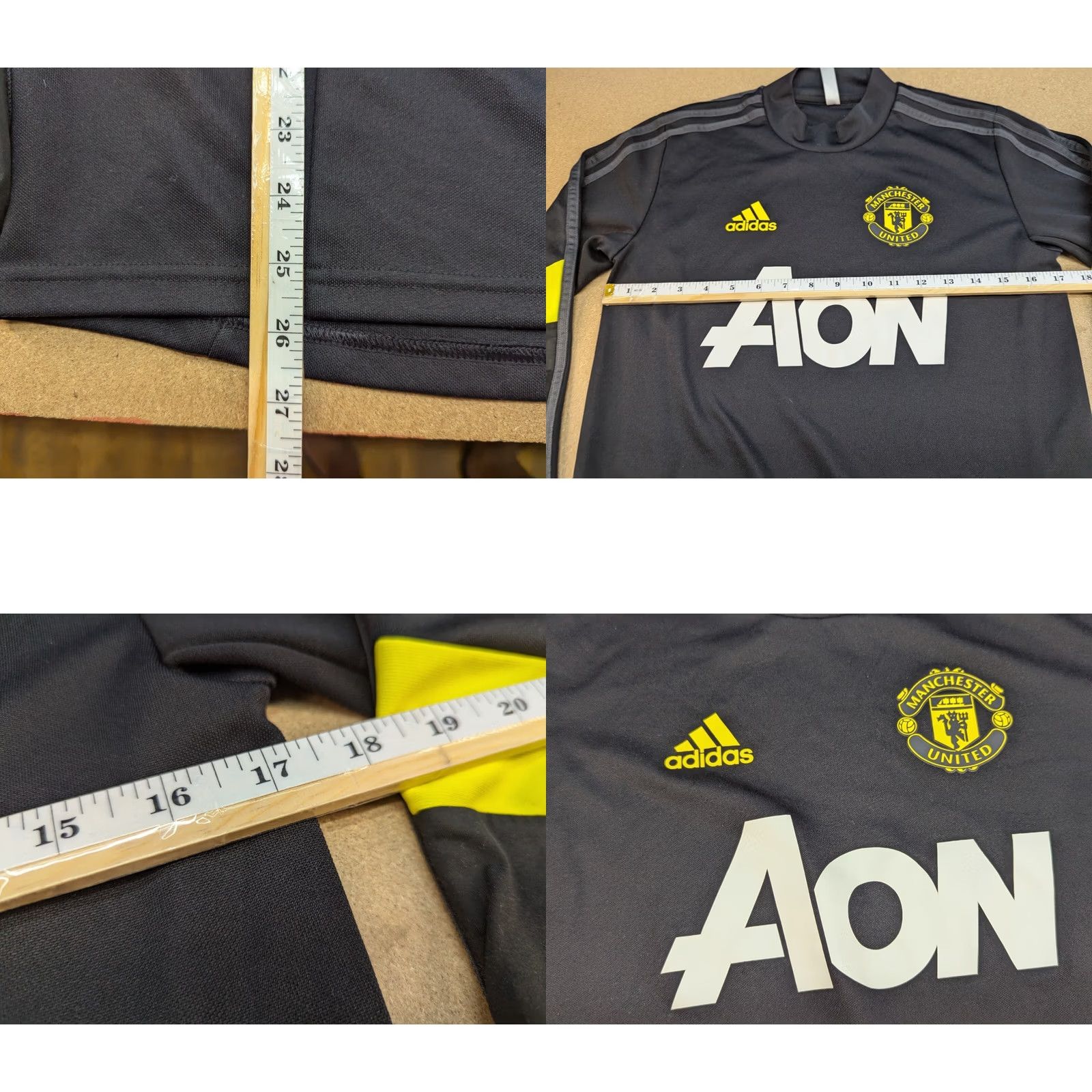 Nike Nike Manchester United 2019-2020 Mens Football Training Top XS Adult Long Sleeve Black Polyester Moisture Wicking Jersey Sports Mens Size US XS / EU 42 / 0 - 8 Thumbnail