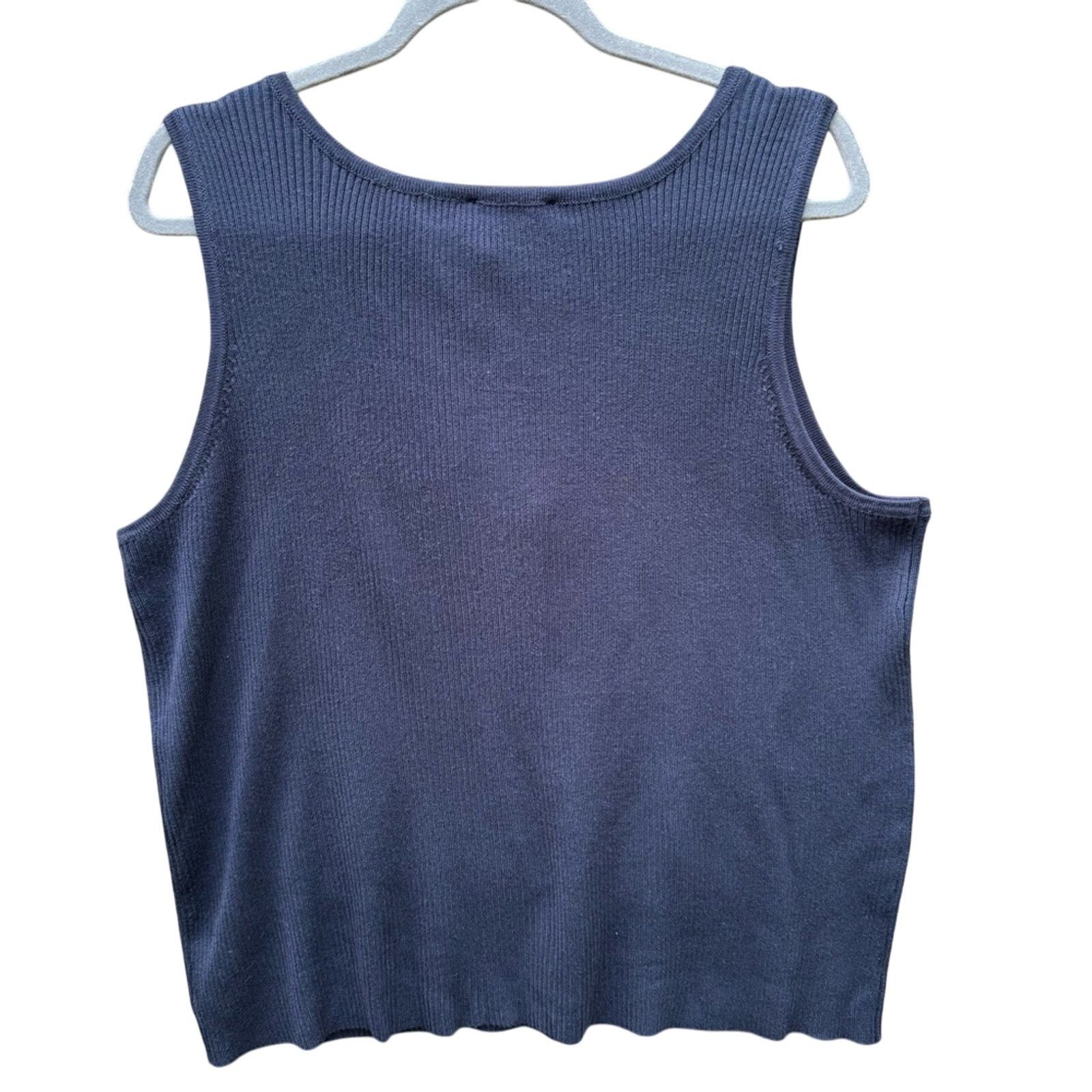 Jessica Simpson NWT New Jessica Simpson Womens 3X Ribbed Sleeveless Tank Top Size 3XL / US 20-22 - 2 Thumbnail
