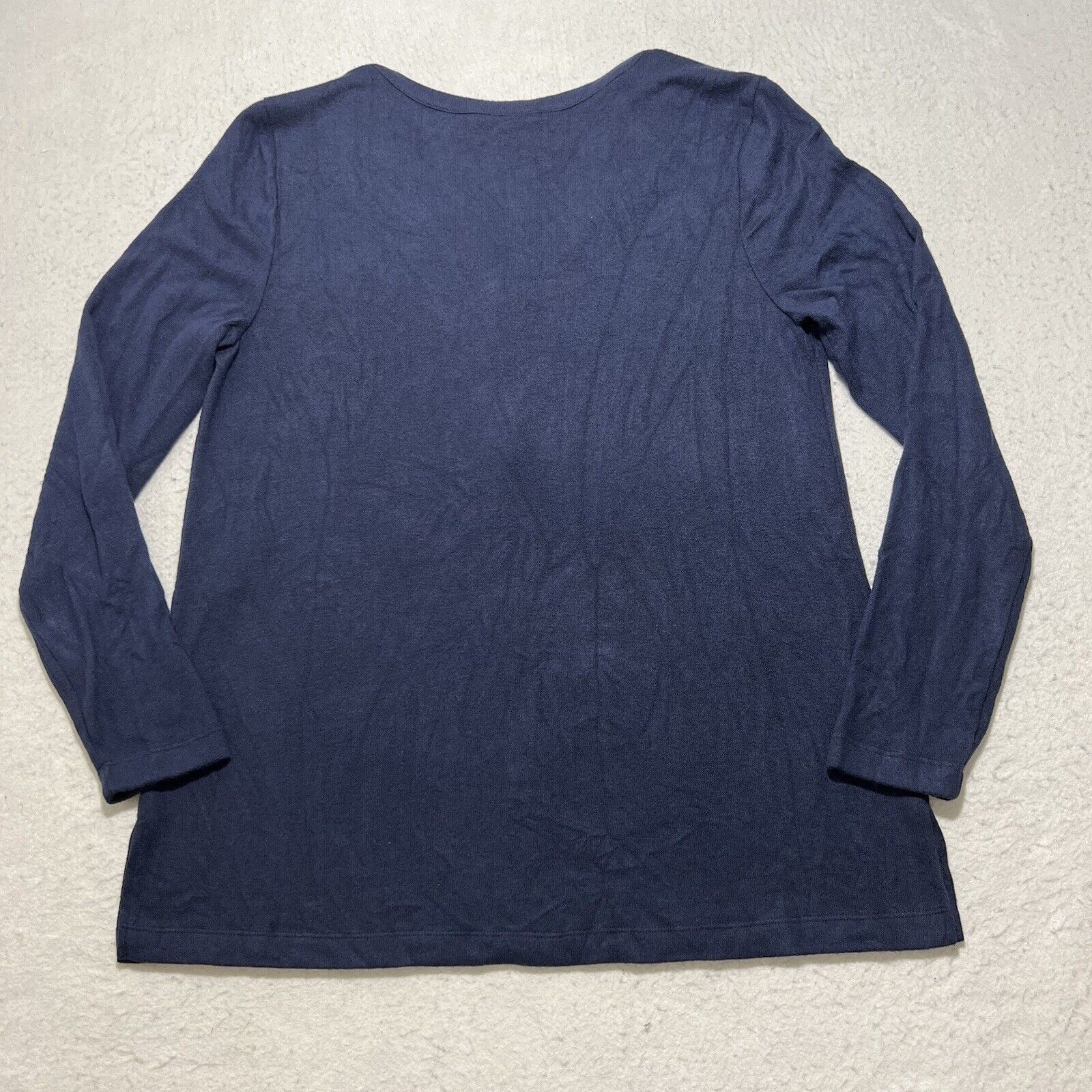 Other SOMA Henley V Neck Blue Lightweight Sweater Pullover Size M / US 6-8 / IT 42-44 - 9 Thumbnail