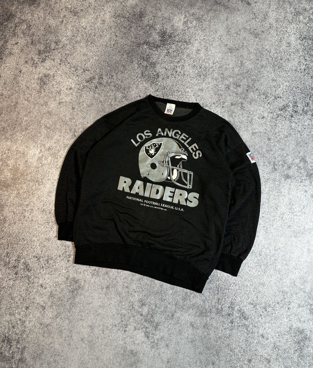 NFL × Vintage NFL Vintage Los Angeles Raiders Sweatshirt 80s Rare USA S Size US S / EU 44-46 / 1 - 1 Thumbnail