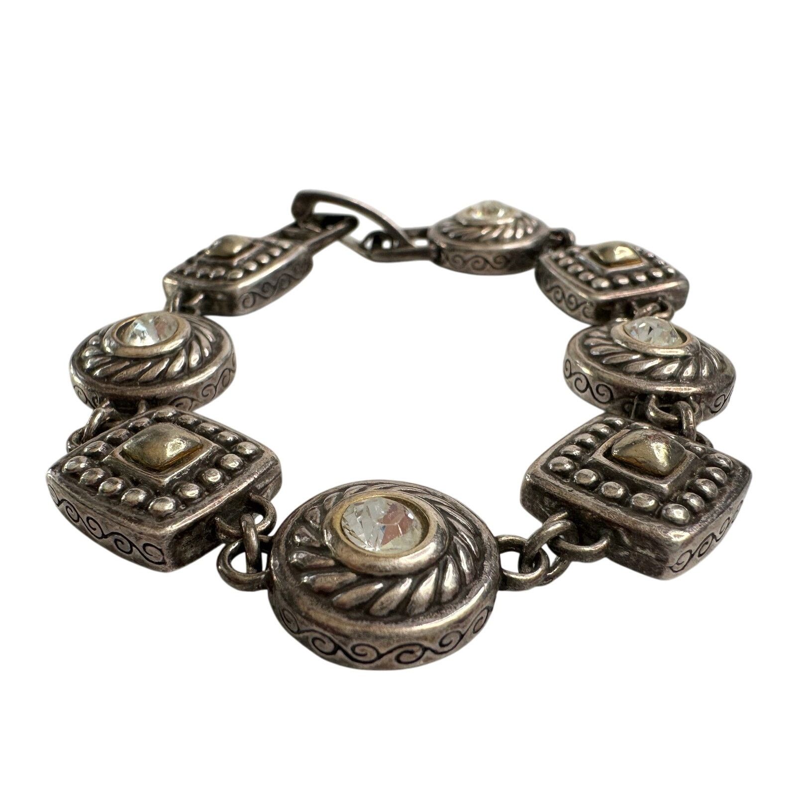 Brighton Brighton Heiress Crystal Link Bracelet, Hearts on Back Side Size ONE SIZE - 11 Thumbnail