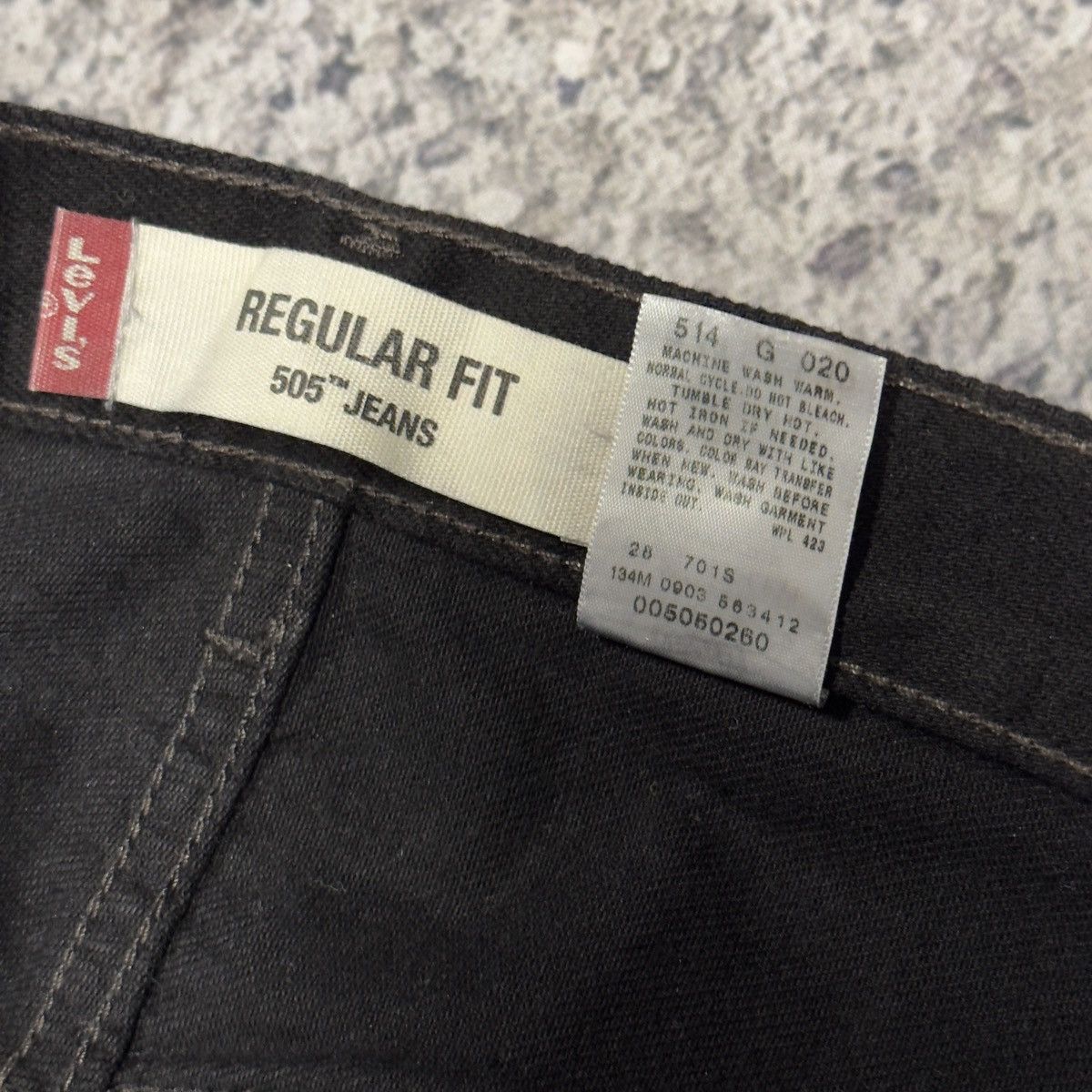 Levi's Vintage Levi’s 505 Black Denim Jeans Size US 34 / EU 50 - 4 Thumbnail