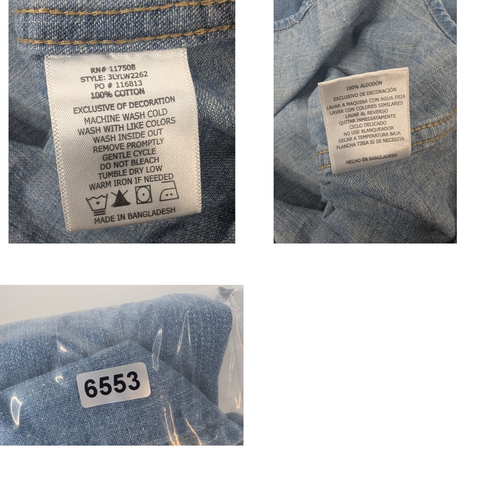 Levi's VINTAGE Levi's Denim Shirt Mens Large Western Pearl Snap Long Sleeve Cowboy Rodeo Work Size US L / EU 52-54 / 3 - 8 Thumbnail