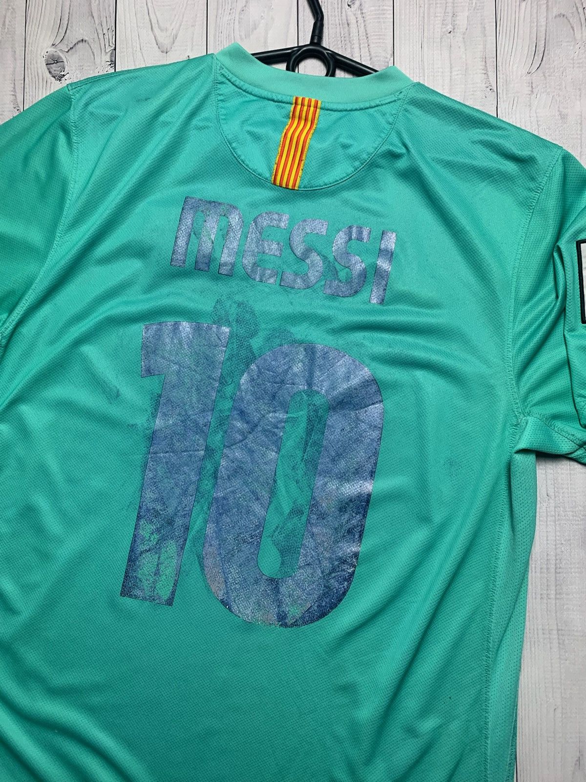 Nike × Vintage Vintage Nike Barcelona Messi 10 soccer jersey away mint rare Size US L / EU 52-54 / 3 - 9 Thumbnail