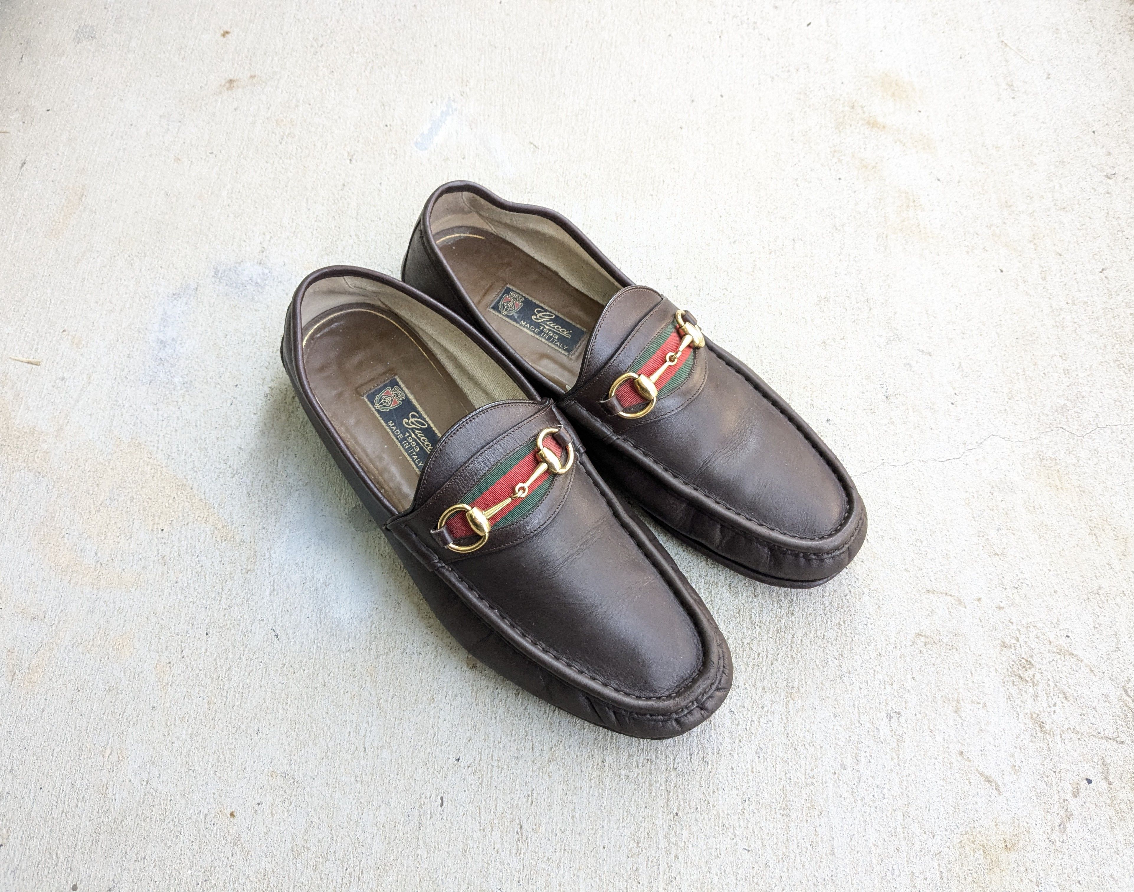 Gucci Gucci Horsebit Loafers Brown Leather 11.5 Rubber Leather Size US 11.5 / EU 44-45 - 1 Thumbnail