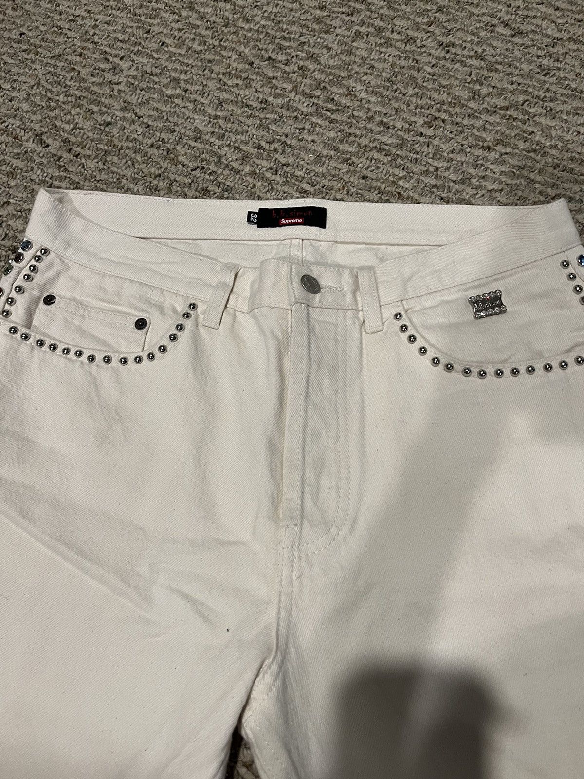 B.B. Simon × Supreme Bb Simon supreme studded jeans Size US 32 / EU 48 - 2 Thumbnail