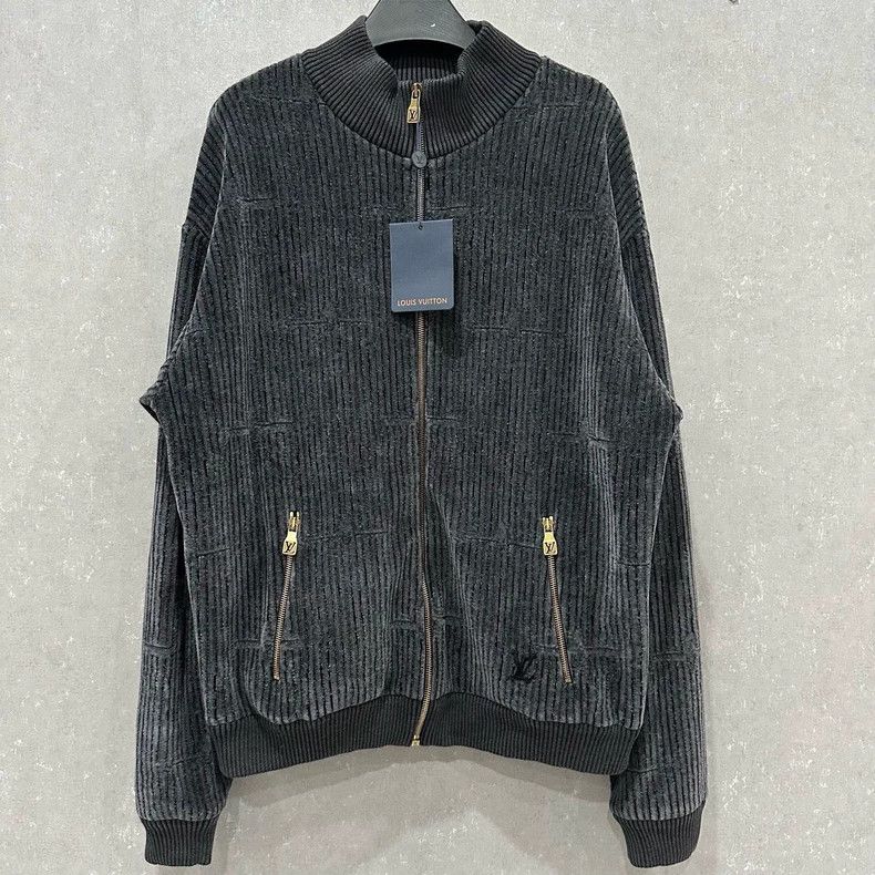 Louis Vuitton Louis Vuitton Logo jacquard rib-zip jacket Size US L / EU 52-54 / 3 - 1 Thumbnail