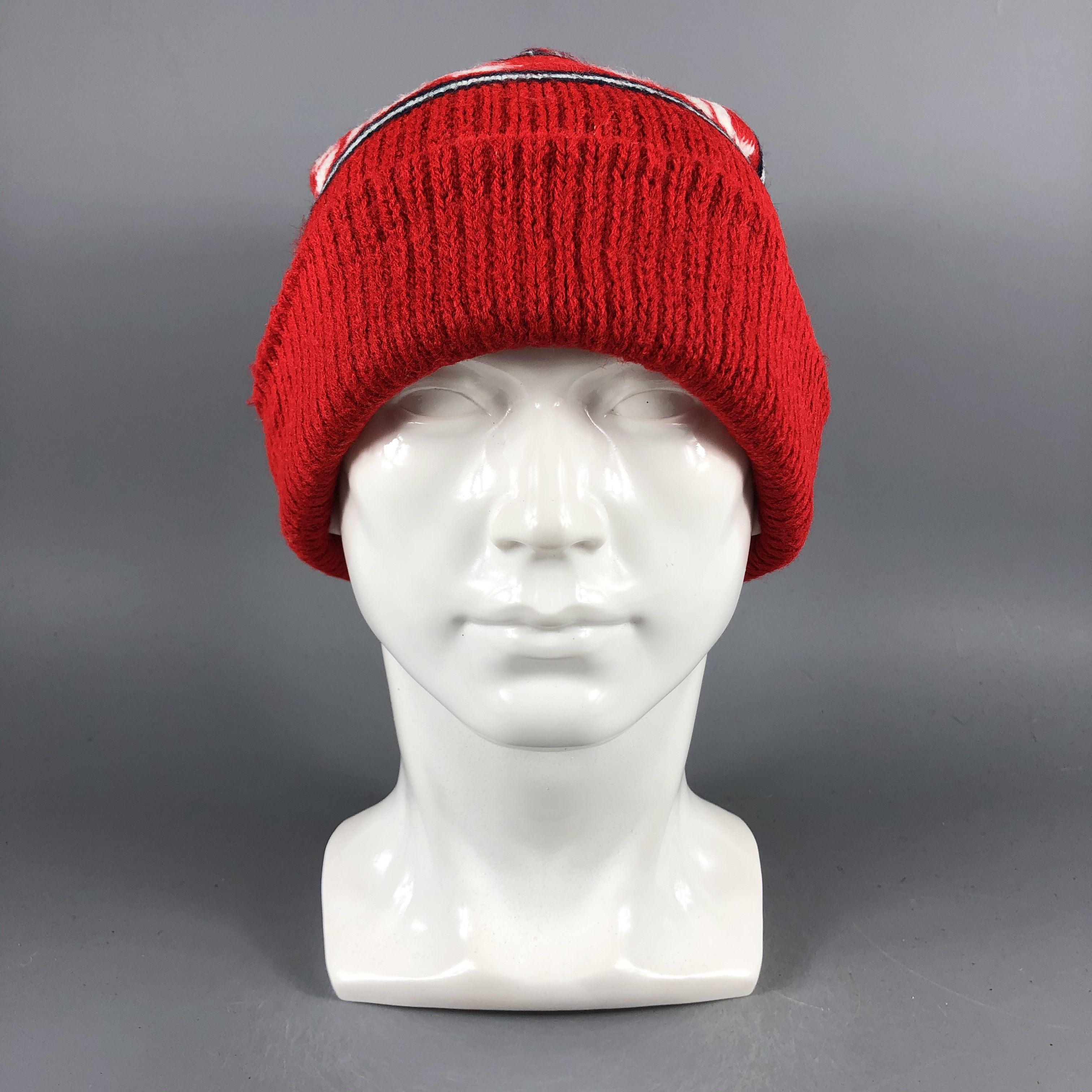 Fila × Vintage Fila USA Spellout Beanie Snow Hat Snow Cap -D1055 Size ONE SIZE - 1 Thumbnail