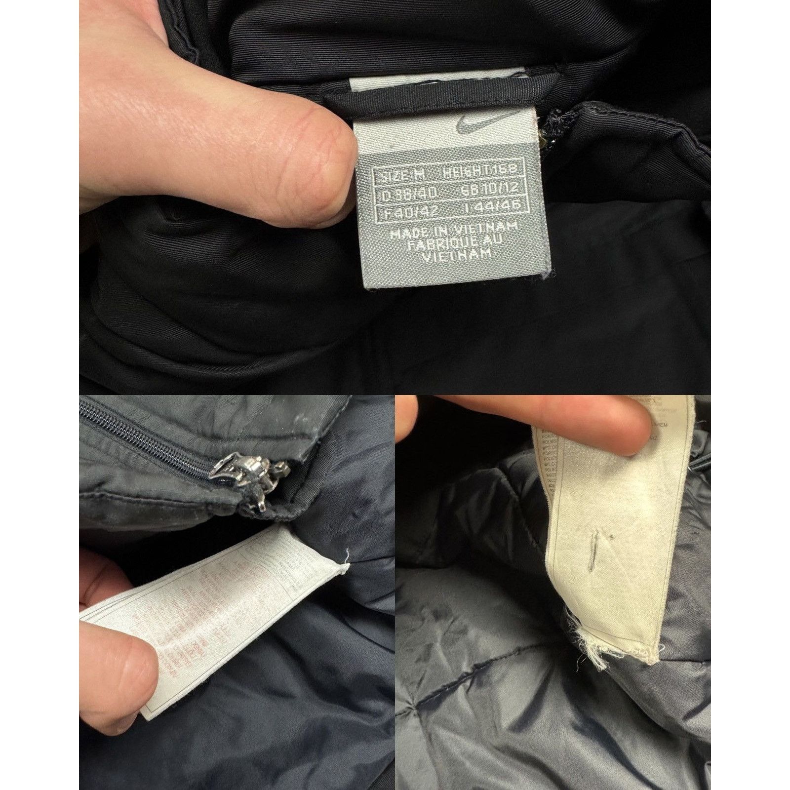 Nike × Vintage Nike Men's Black Swoosh Embroidery Full Zip Jacket Medium Size US M / EU 48-50 / 2 - 2 Thumbnail