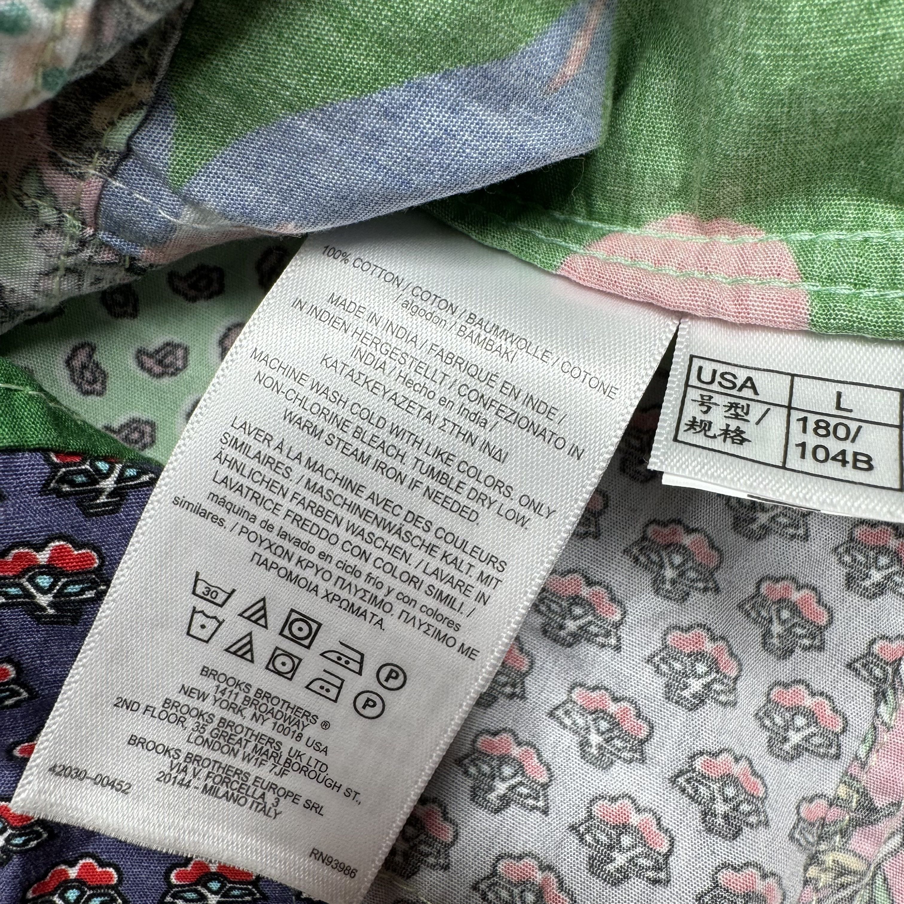 Brooks Brothers NWT Brooks Brothers Patchwork Floral Shirt Bright Tropical Size US L / EU 52-54 / 3 - 9 Thumbnail