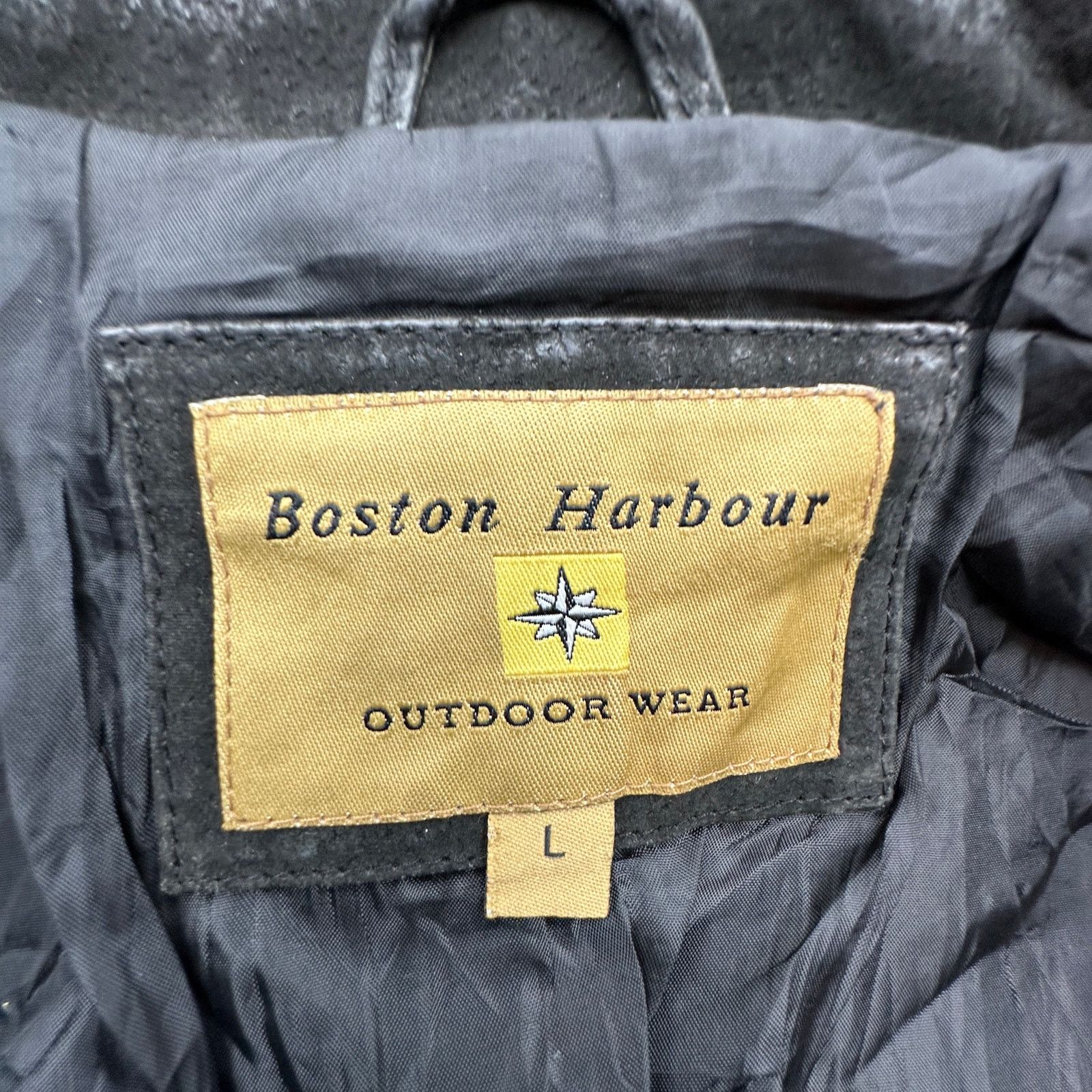 Other VTG Boston Harbor Suede Black Leather Full Zip Jacket Large Size US L / EU 52-54 / 3 - 3 Thumbnail