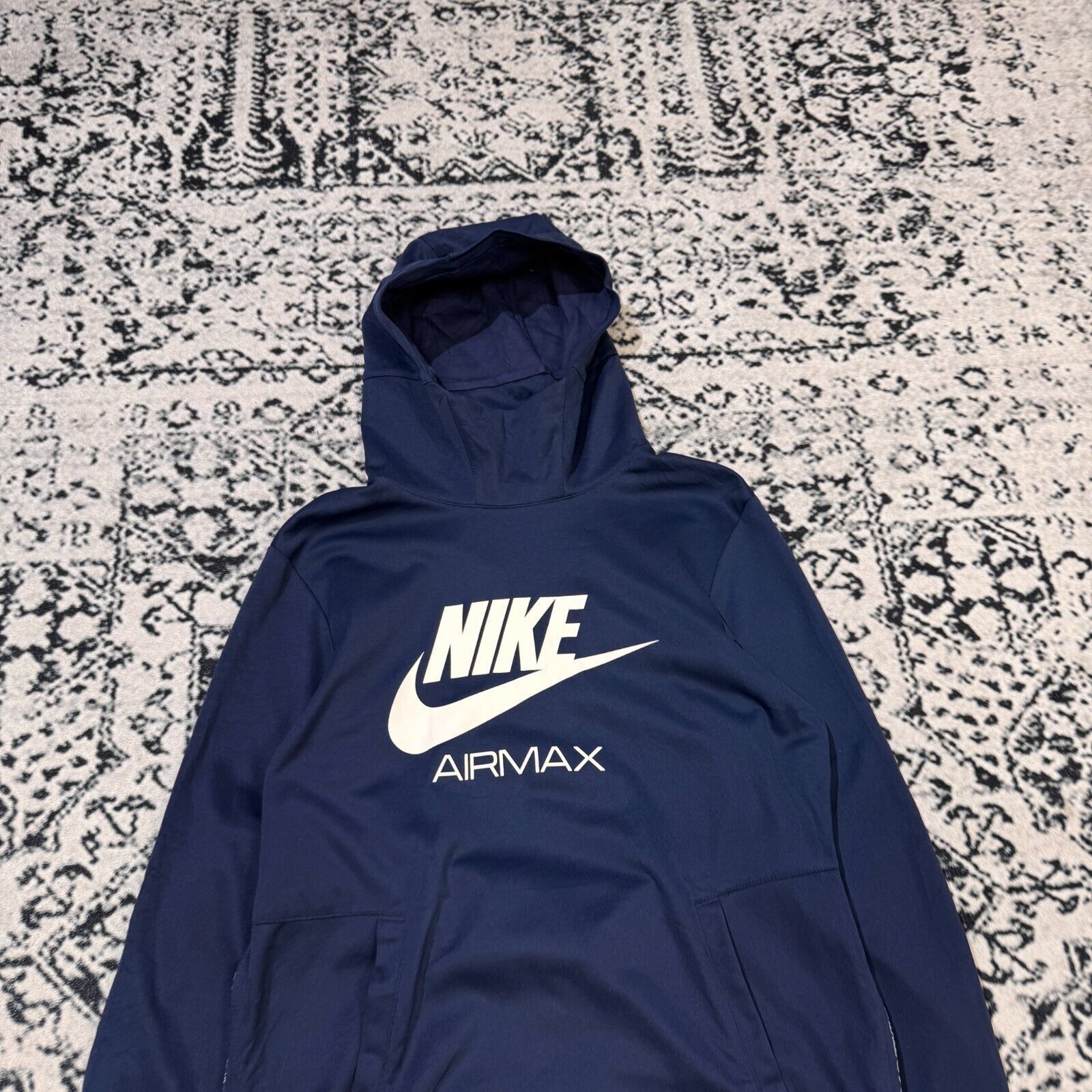 Nike × Vintage Vintage Nike Navy Blue Polyester Hoodie Size S Y2K 90s Size US S / EU 44-46 / 1 - 4 Thumbnail