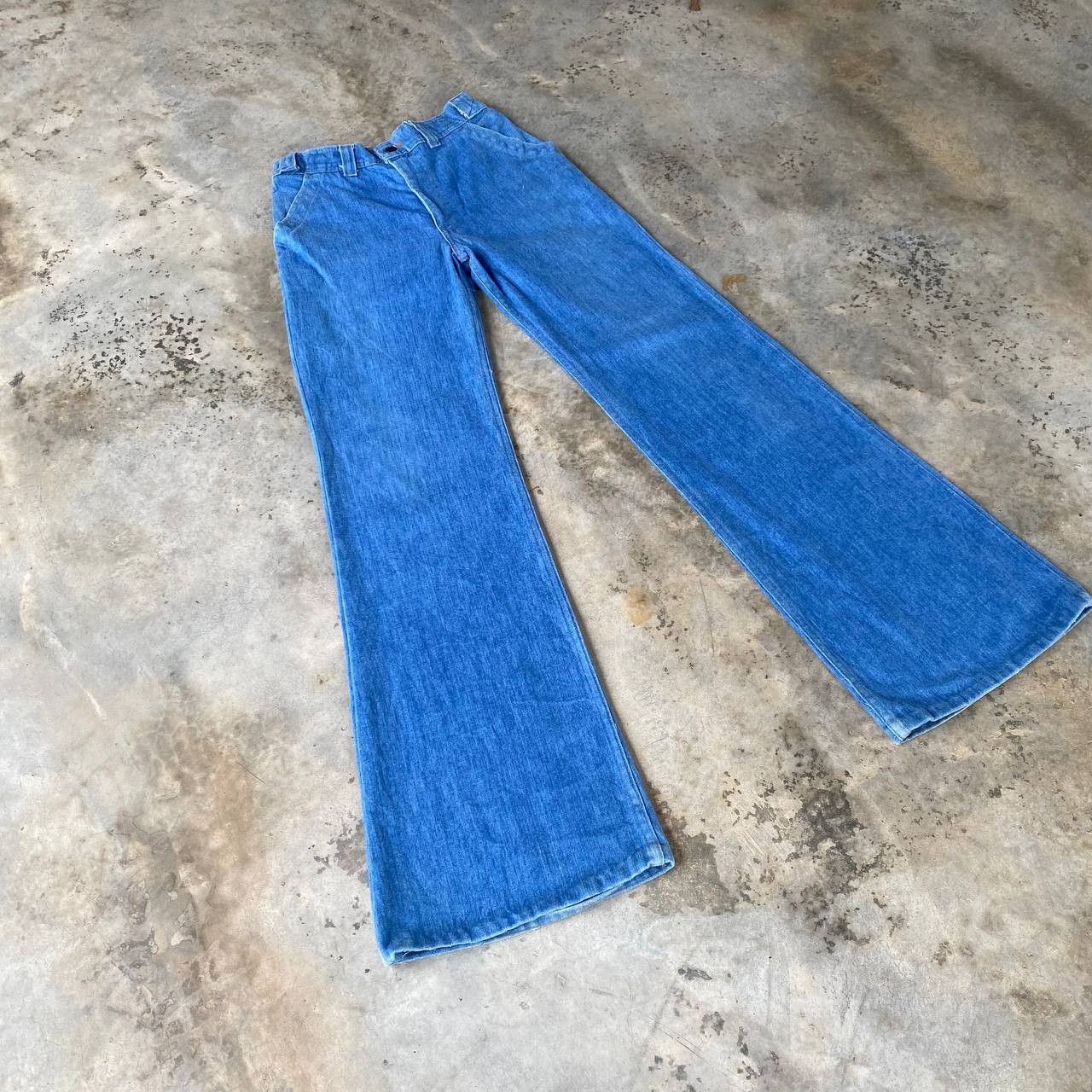 Levi's Vintage Clothing RARE 70S LEVIS 648 FLARE DENIM ORANGE TAG ZIP TALON Size US 29 - 6 Thumbnail