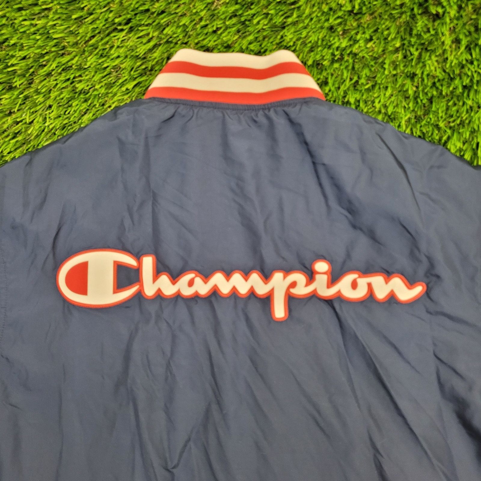 Champion Vintage Y2K Champion Varsity Bomber Jacket Large 23x27 Blue Size US L / EU 52-54 / 3 - 15 Thumbnail
