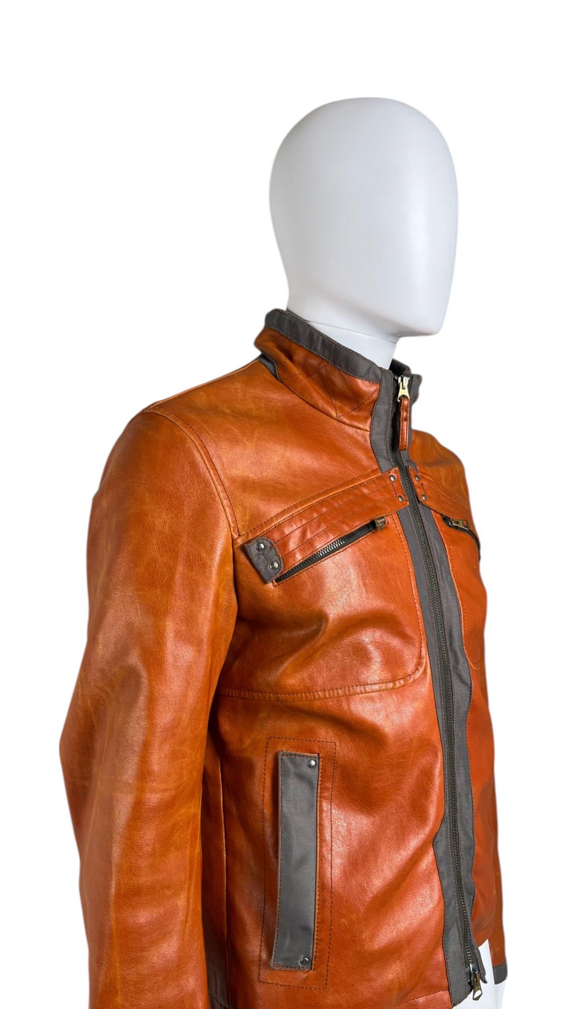 Giorgio Armani Orange PVC Wool Jacket Size US L / EU 52-54 / 3 - 7 Thumbnail