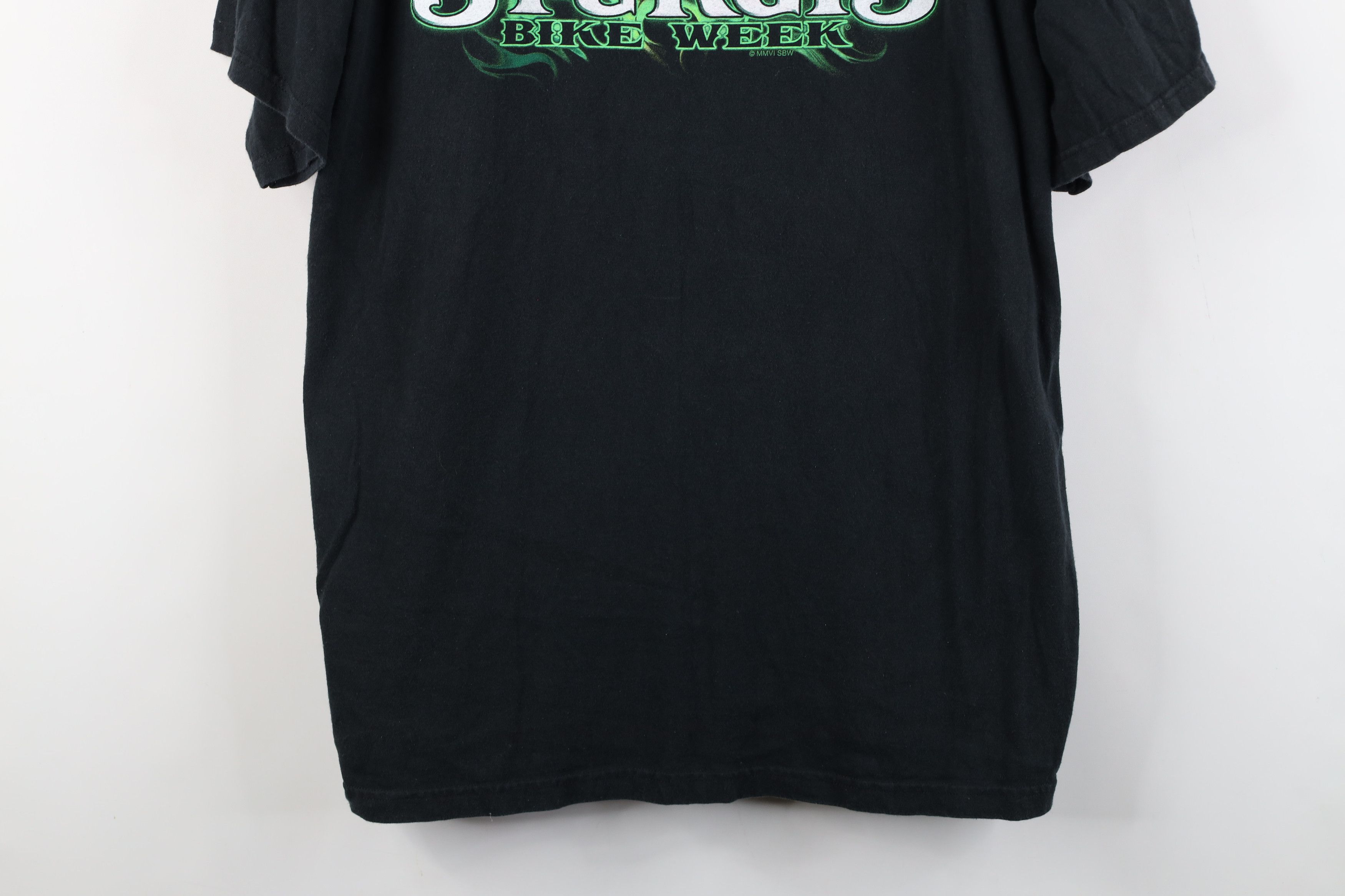 Vintage Vintage Y2K 2006 Bike Week Fire Flames Skull T-Shirt Black Size US XL / EU 56 / 4 - 3 Thumbnail
