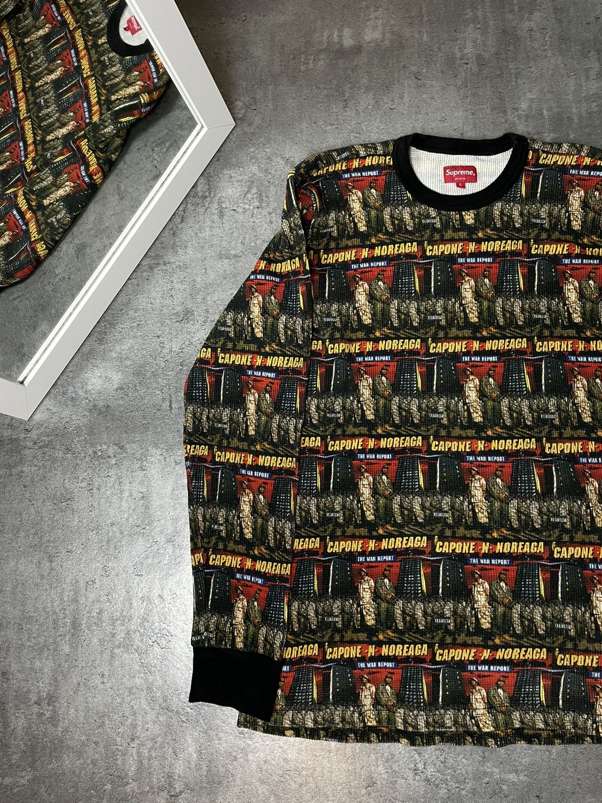 Japanese Brand × Supreme Supreme Capone n Noreaga War Report Waffle Longleeve Shirt Size US L / EU 52-54 / 3 - 3 Thumbnail