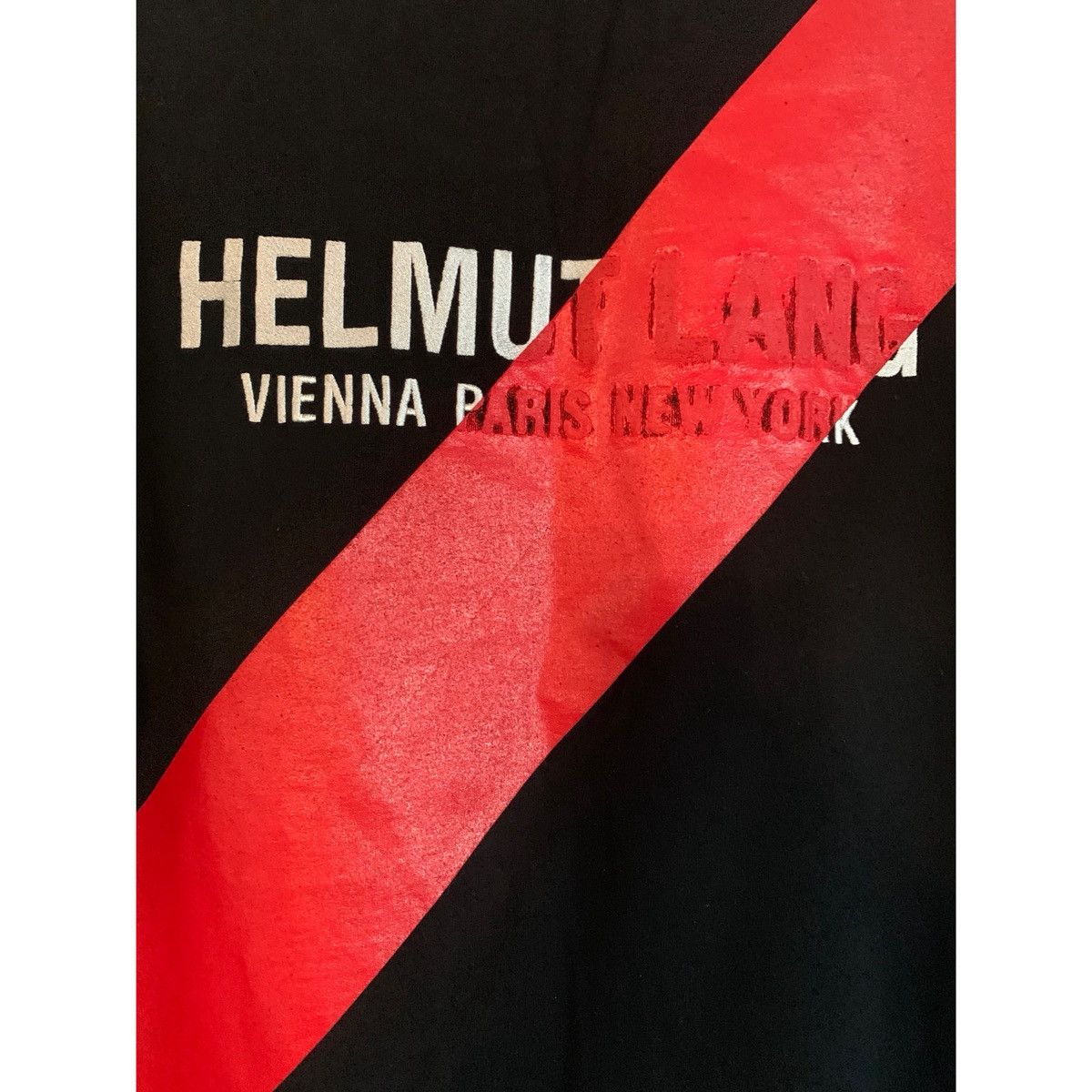 Helmut Lang HELMUT LANG SASH STRIPE LOGO T-SHIRT Size US M / EU 48-50 / 2 - 10 Thumbnail