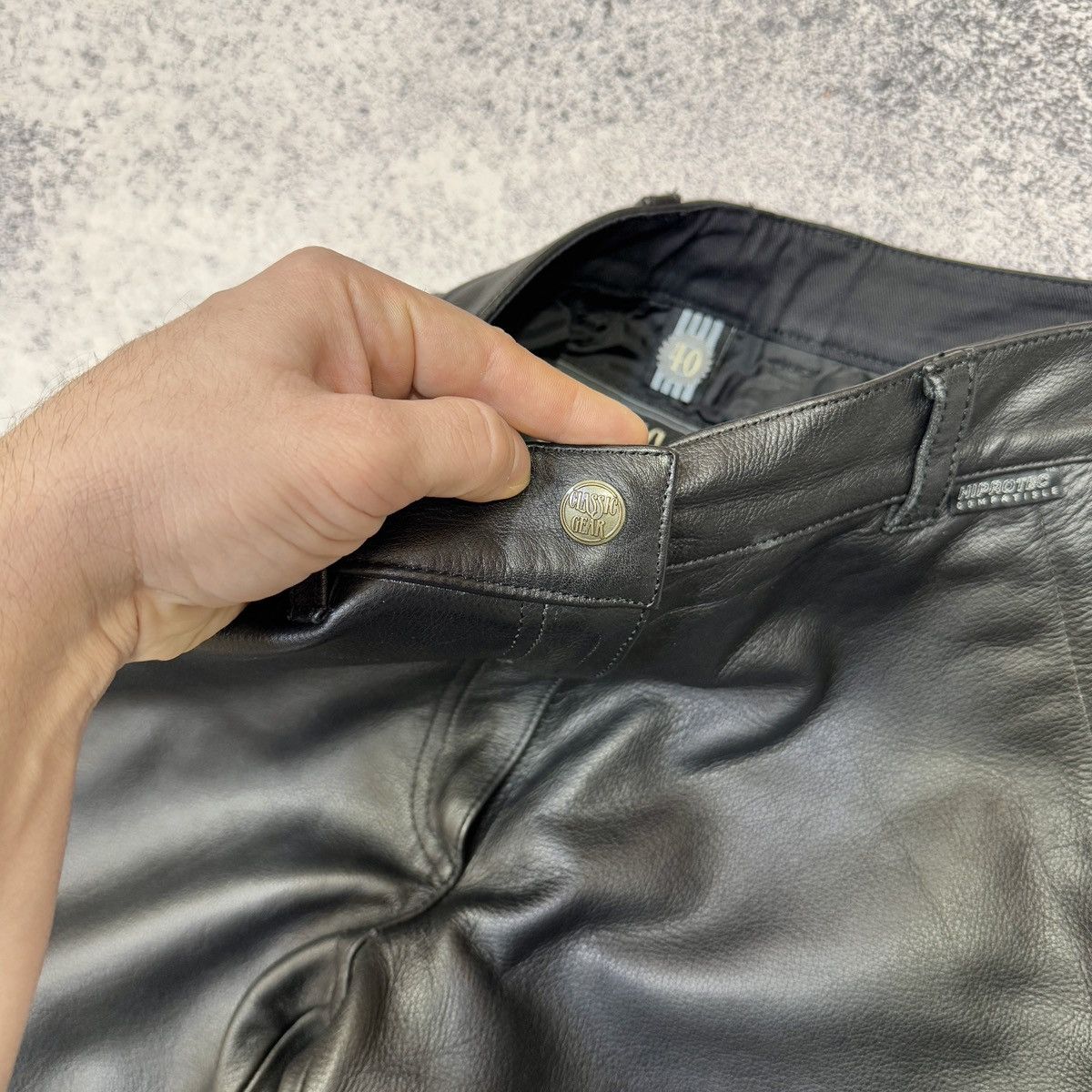 Hein Gericke Classic Gear Hiprotec Leather Motorcycle Pants Size 40 Size 30" / US 8 / IT 44 - 6 Thumbnail
