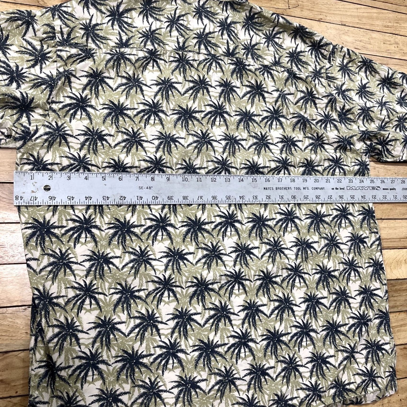 Vintage COOKE STREET HONOLULU Hawaiian Shirt Men L Green Palm Tree Island Aloha 50" Button-Up Casual Short Sleeve Size US L / EU 52-54 / 3 - 6 Thumbnail