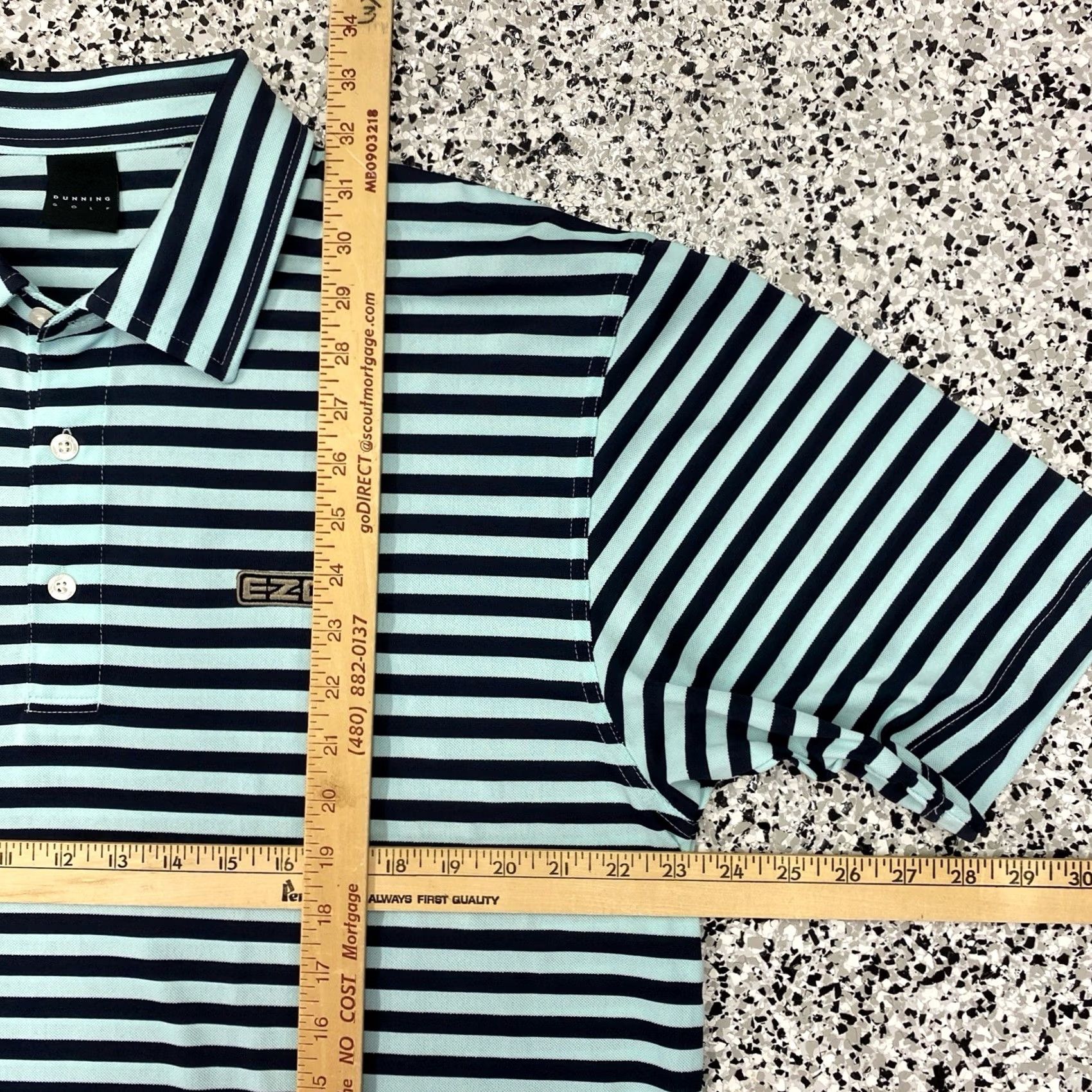 Vintage Dunning Golf Polo Shirt Mens XL Blue EZGO Performance Golf Size US XL / EU 56 / 4 - 3 Thumbnail