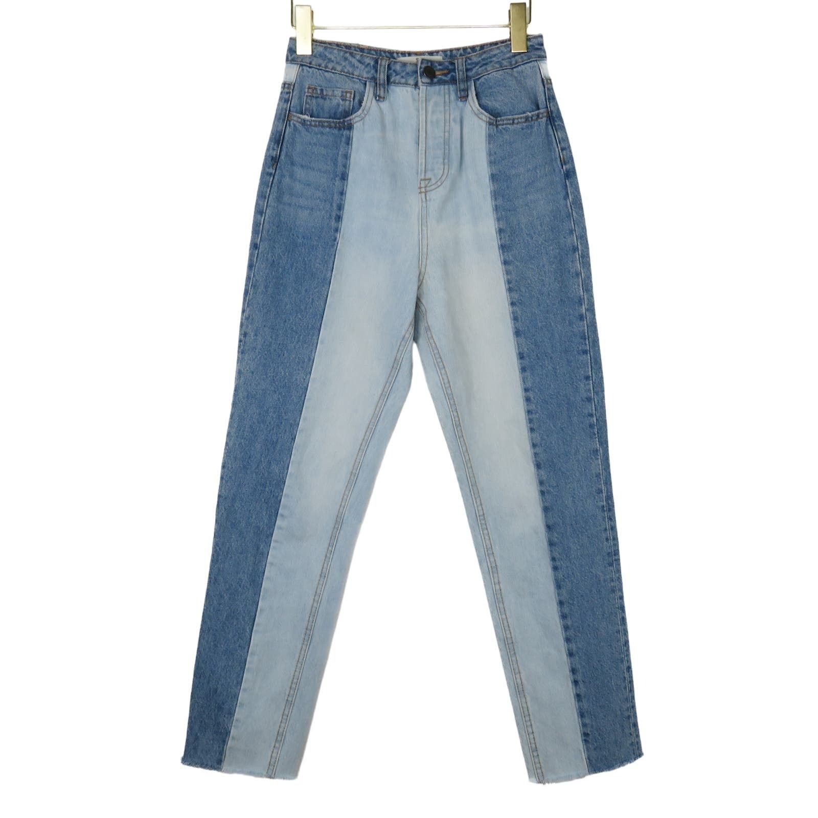 Other ASOS STR Two Tone High Rise Straight Leg Jeans Size 2 Size 26" / US 2 / IT 38 - 1 Thumbnail