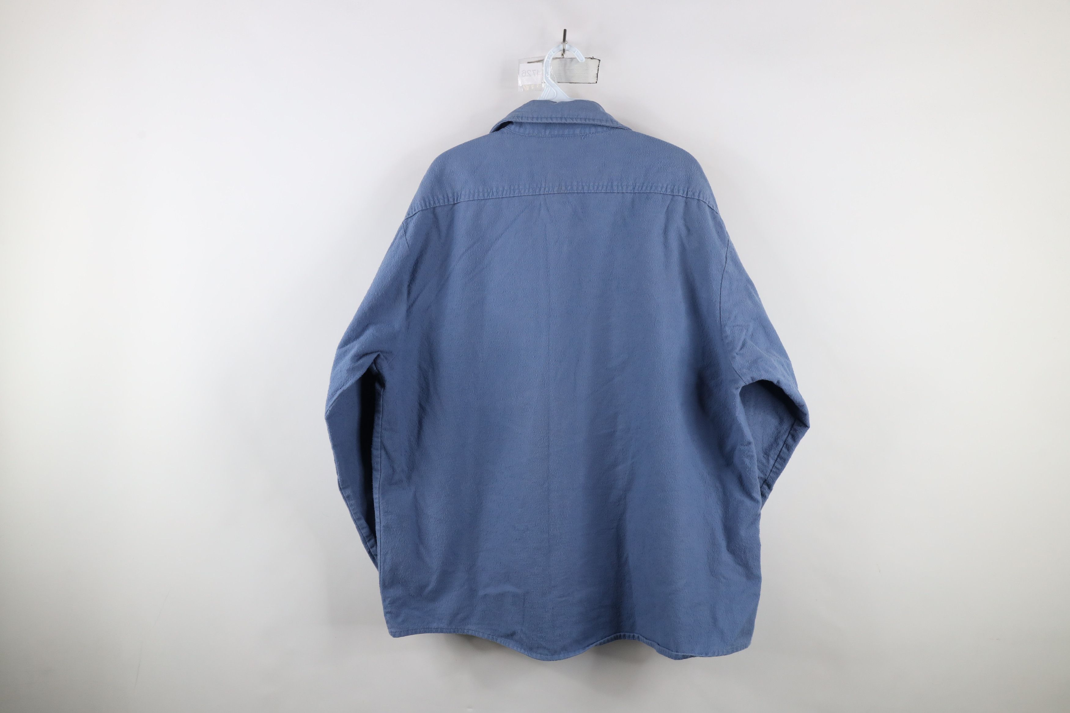 FiveBrother × Vintage Vintage 90s Five Brother Chamois Cloth Button Shirt Blue USA Size US XXL / EU 58 / 5 - 9 Thumbnail
