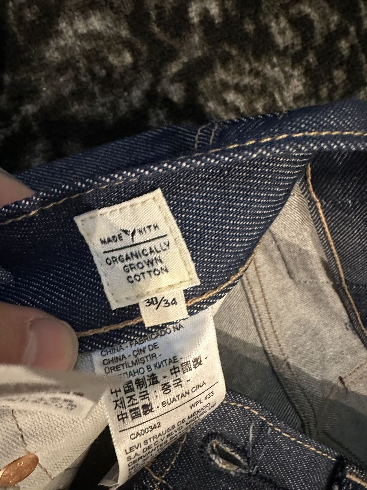 Levi's Levis 501 blue tab organic cotton blend Size US 30 / EU 46 - 3 Thumbnail
