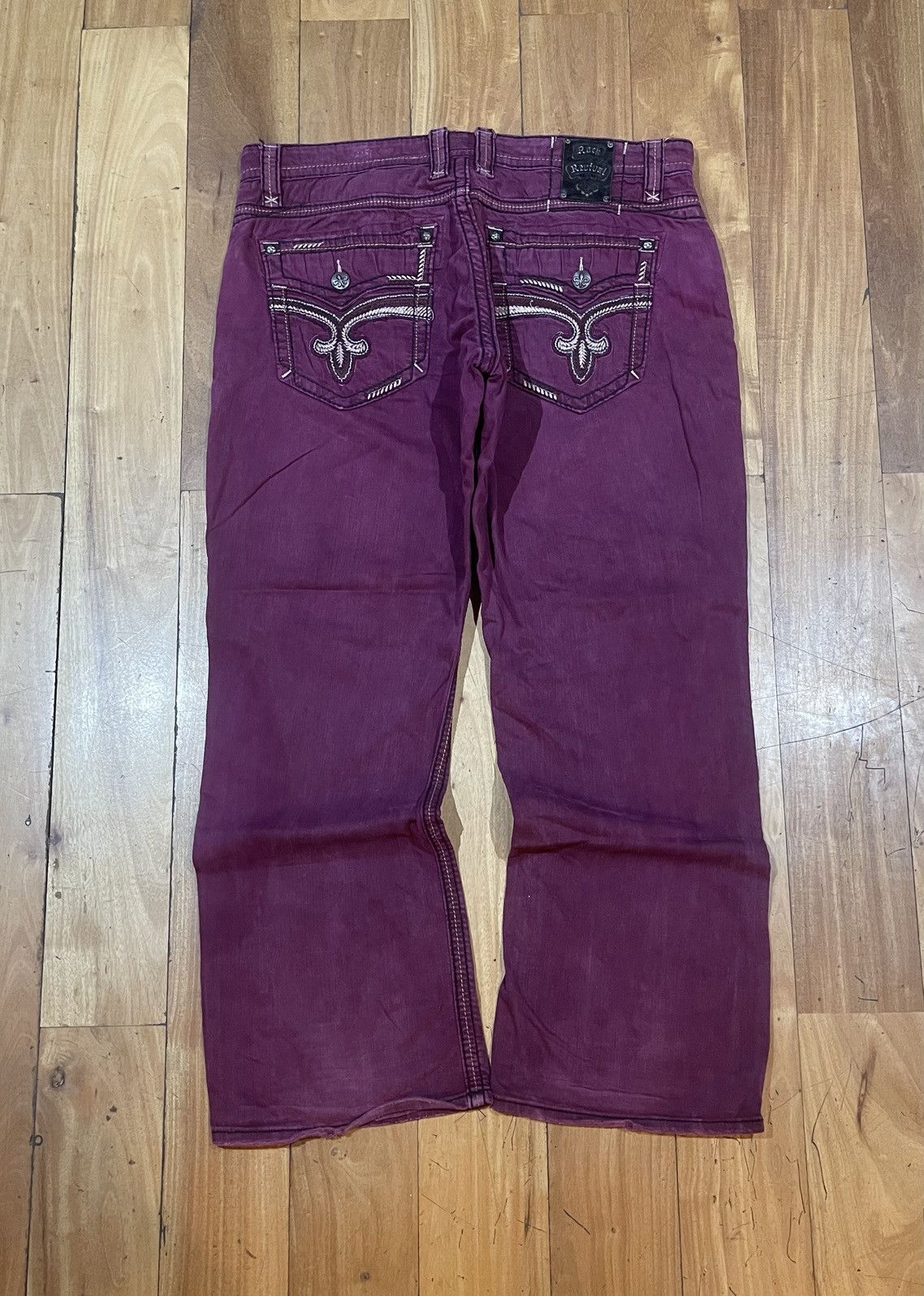 Rock Revival Vintage Rock revival purple Jeans 42Us Flared Baggy Archive Size US 38 / EU 54 - 1 Thumbnail
