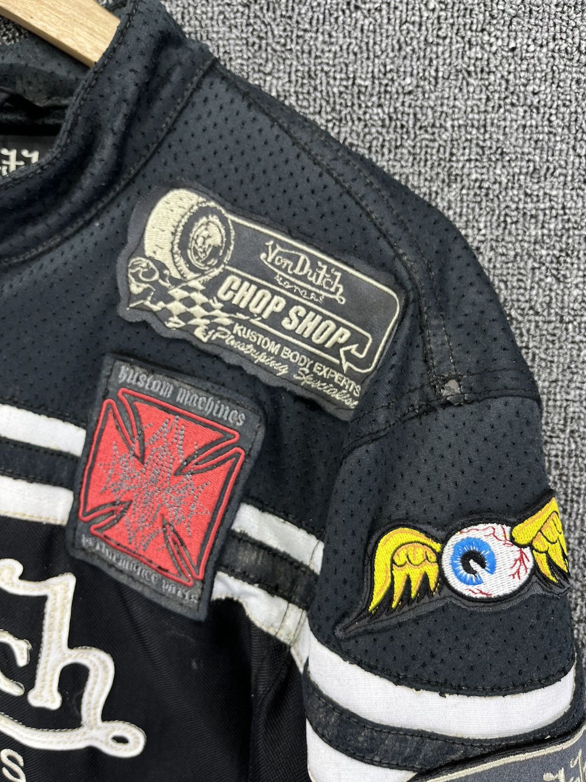 Von Dutch Vintage Von Dutch Trashed Rare Motor Racing Jacket Size US L / EU 52-54 / 3 - 15 Thumbnail