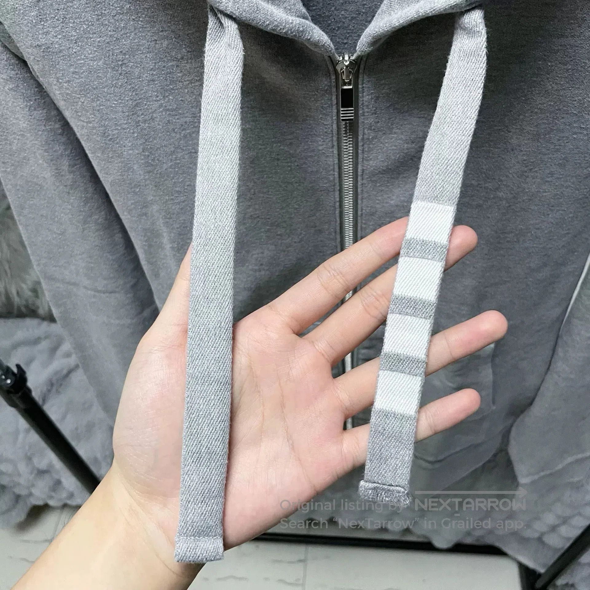 Thom Browne Thom Browne Gray Stripe Zip Hoodie. Size US M / EU 48-50 / 2 - 3 Thumbnail