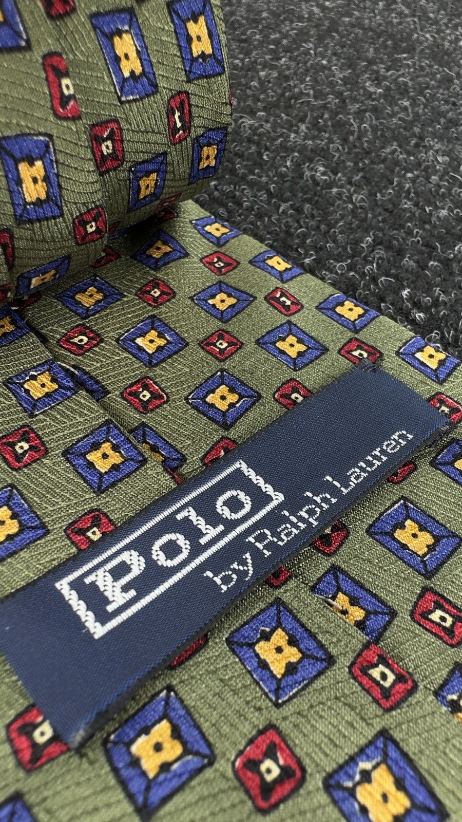 Polo Ralph Lauren Polo Ralph Lauren Geometric Silk Tie USA Vintage Size ONE SIZE - 3 Thumbnail
