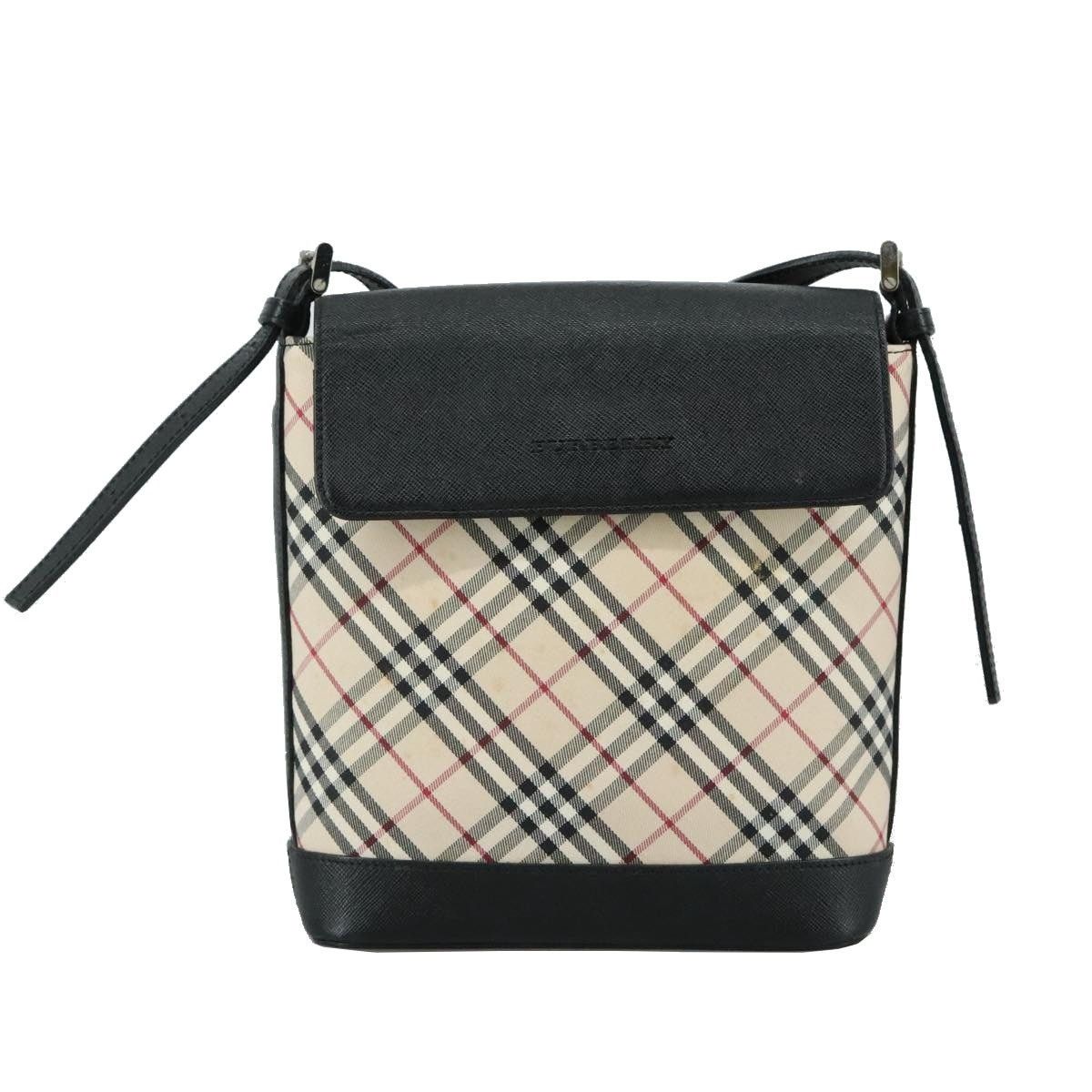 Burberry Burberry Nova Check Shoulder Bag Canvas Leather Beige Black Size ONE SIZE - 2 Thumbnail