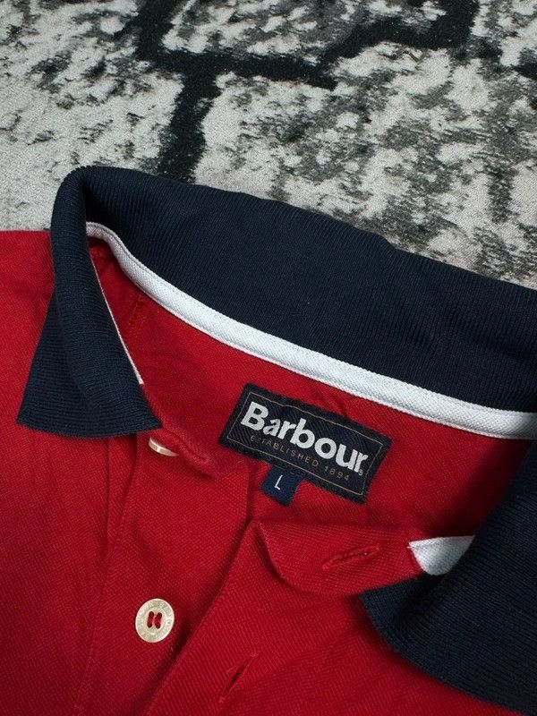 Barbour Barbour red polo shirt with L logo Size US L / EU 52-54 / 3 - 6 Thumbnail