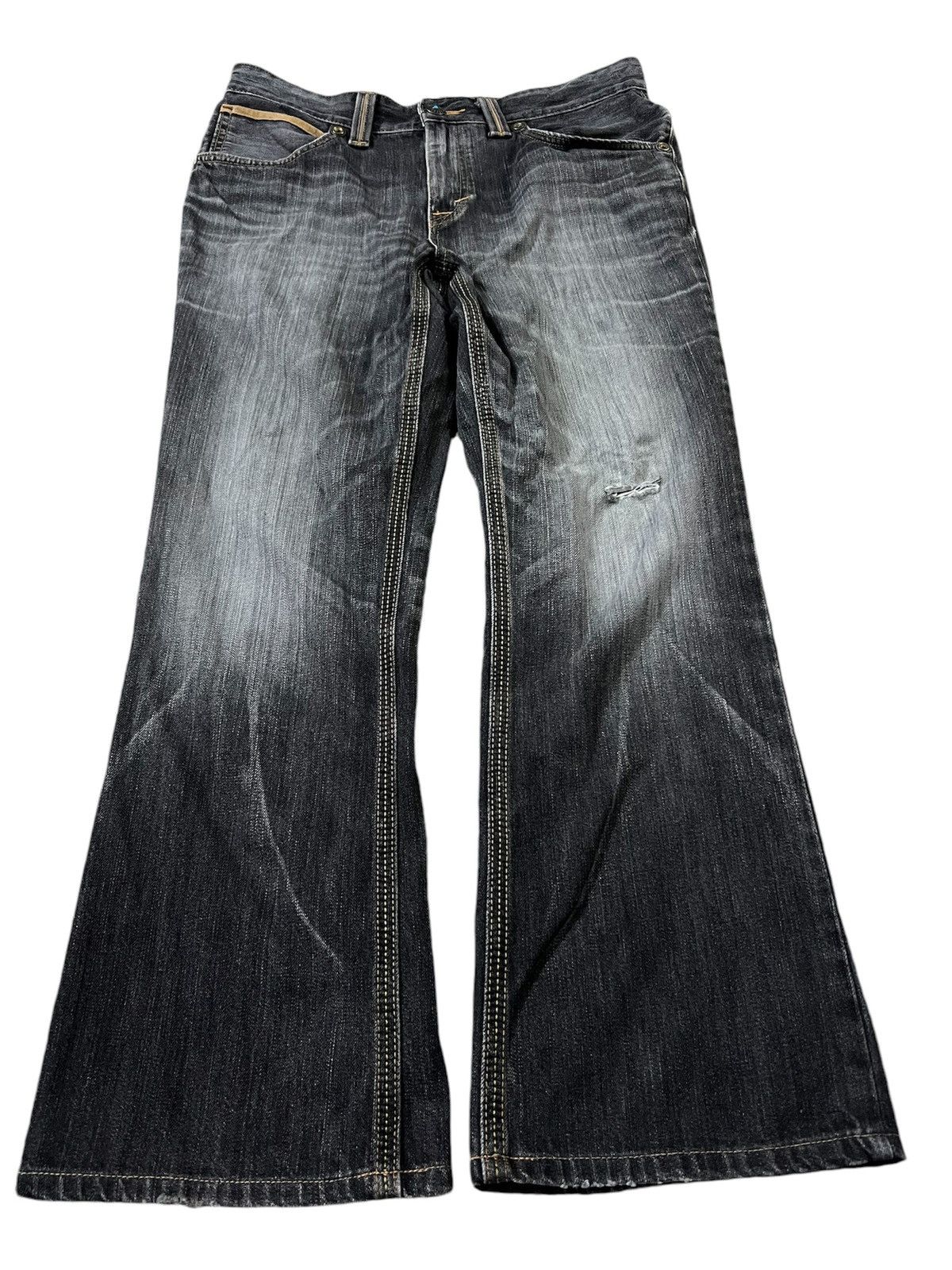 EDWIN X IF SIX WAS NINE EDWIN EXCLUSIVE VINTAGE FLARE DISTRESSED JEANS