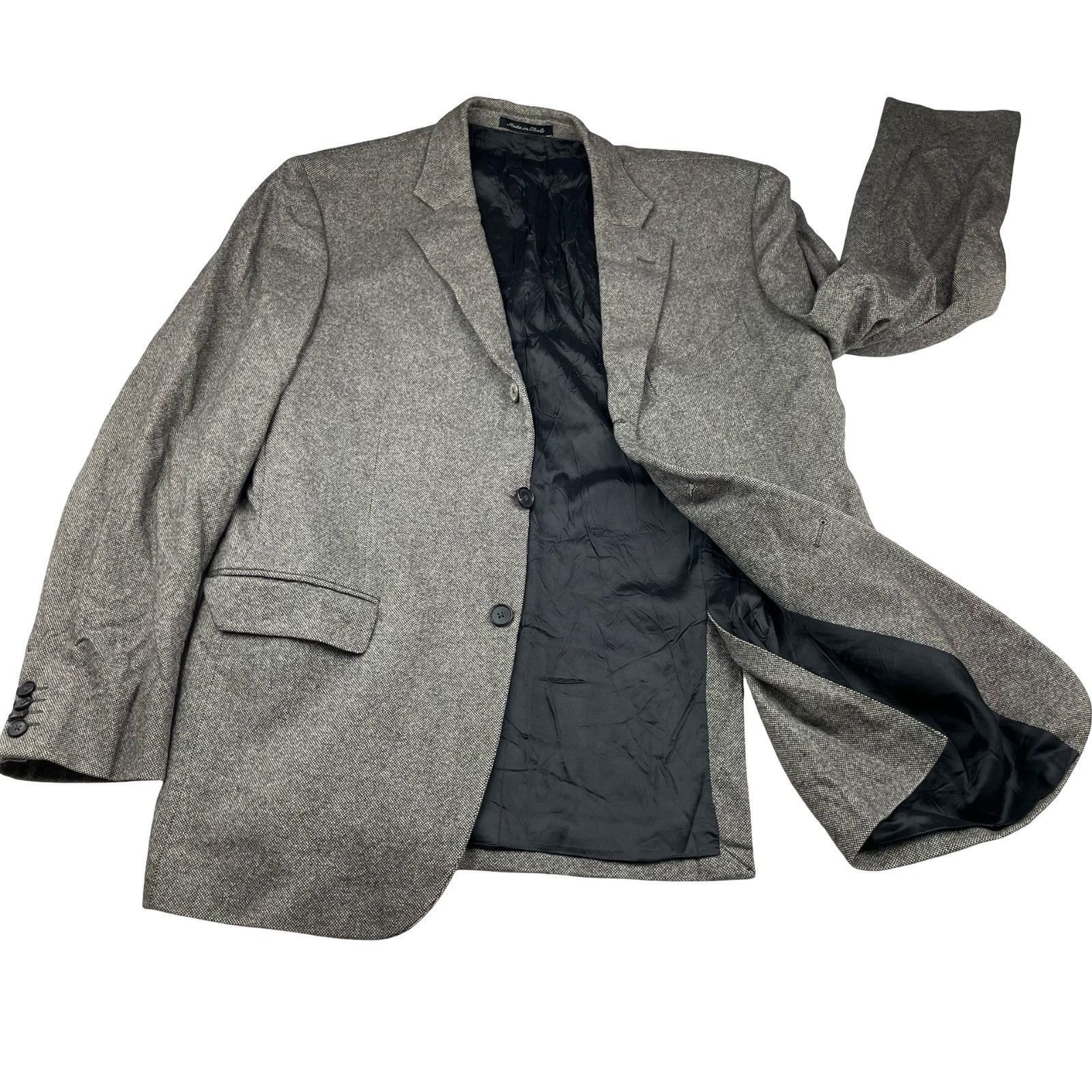 Cantarelli Cantarelli Men's Wool/Cashmere 3/2 Roll Blazer Gray • Italy Size 42R - 3 Thumbnail