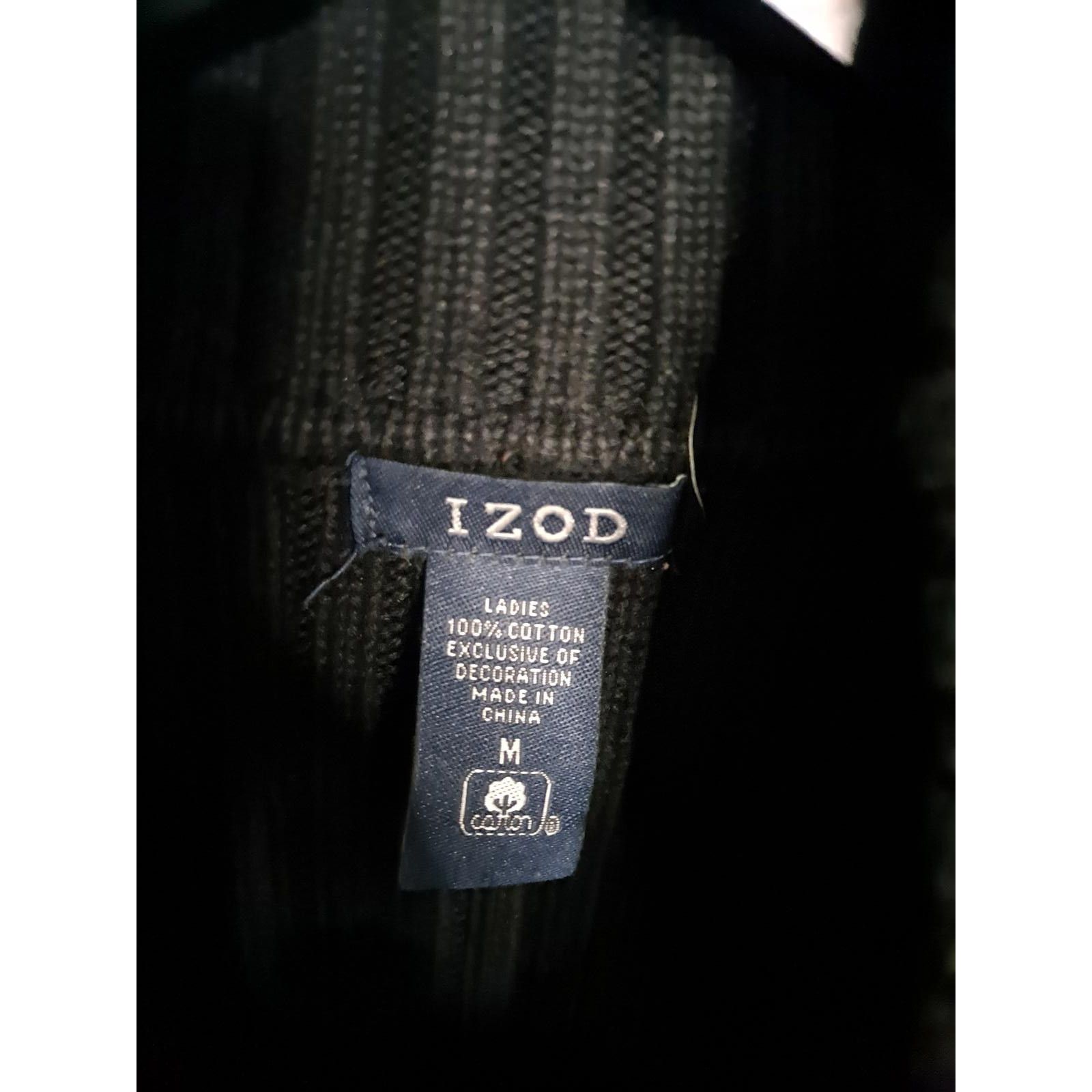 Izod Izod Black Ribbed Sweater with Reinforced Shoulders and Elbo Size US M / EU 48-50 / 2 - 4 Thumbnail